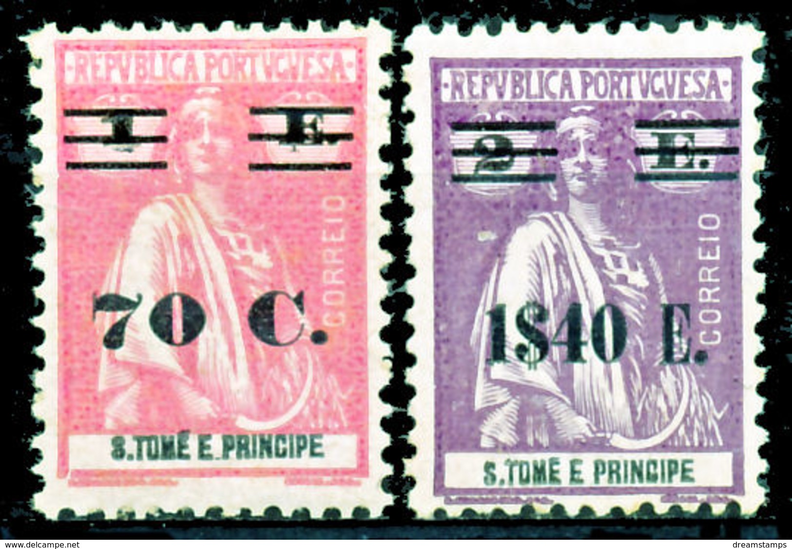 !										■■■■■ds■■ St.Thomas 1931 AF#277-278* Ceres Surcharged Set (x11419) - St. Thomas & Prince