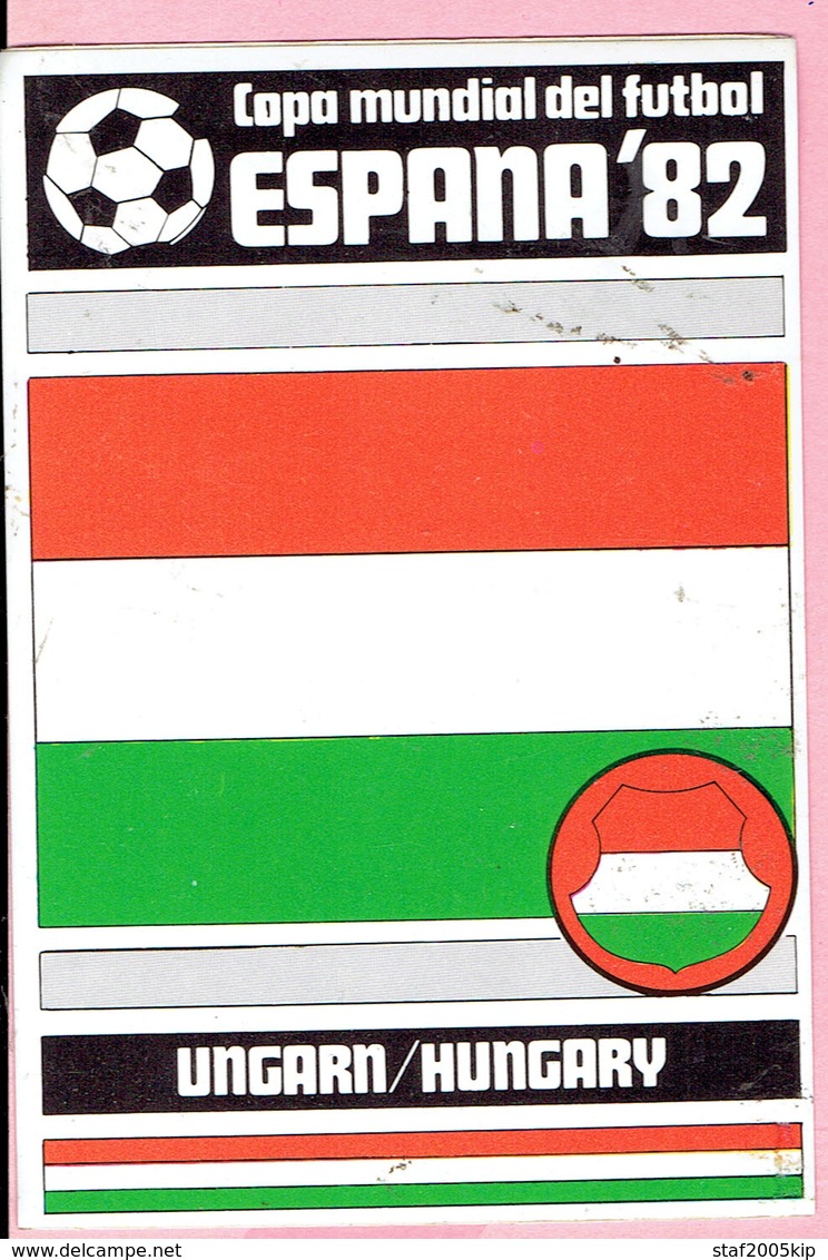 Sticker - ESPANA 1982 - Voetbal - Hungary - Hongarije - Copa Mundial Del Futbal - Autocollants