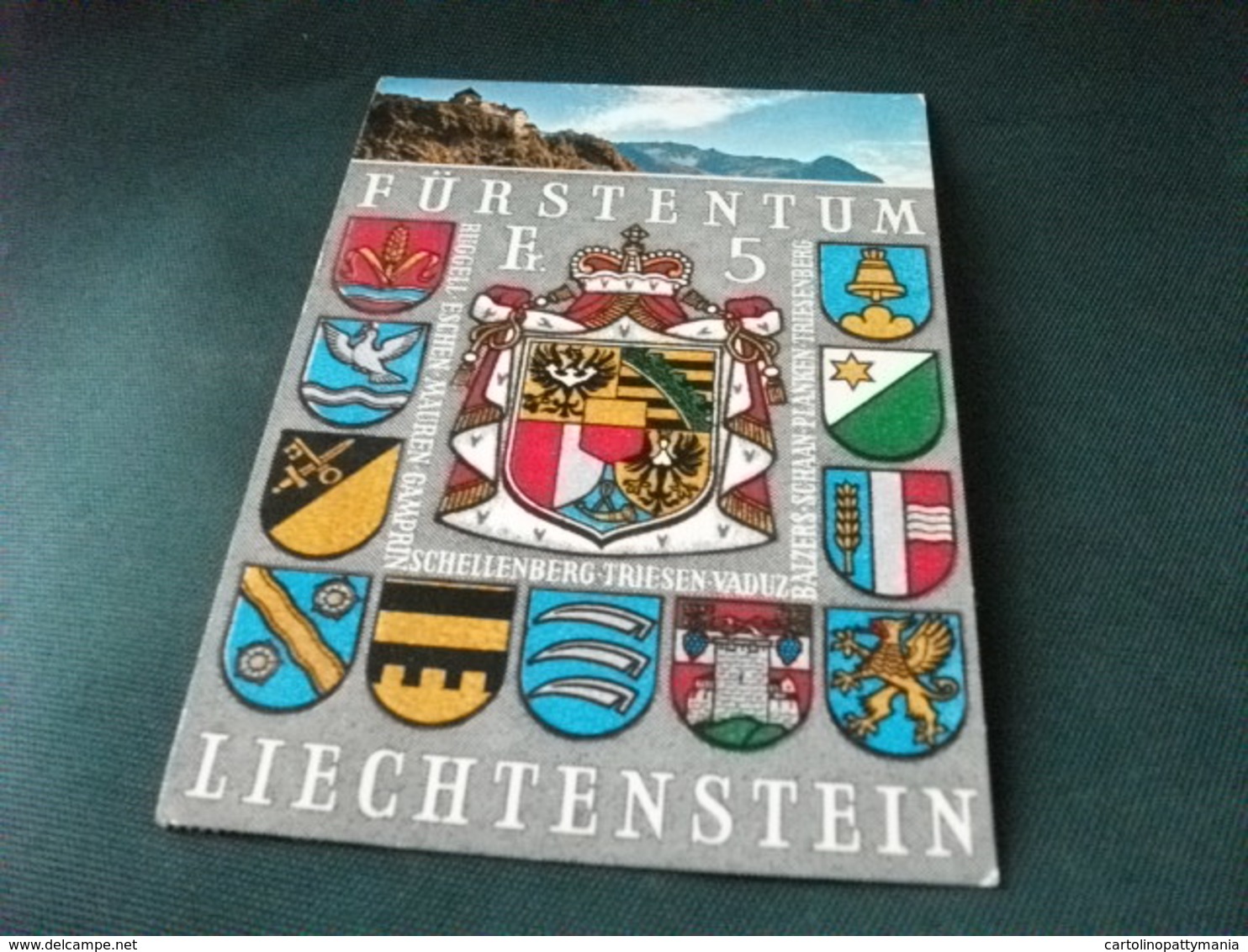 STORIA POSTALE FRANCOBOLLO STEMMI FURSTENTUM LIECHTENSTEIN SCHLOSS FURSTLICHE RESIDENZ - Liechtenstein