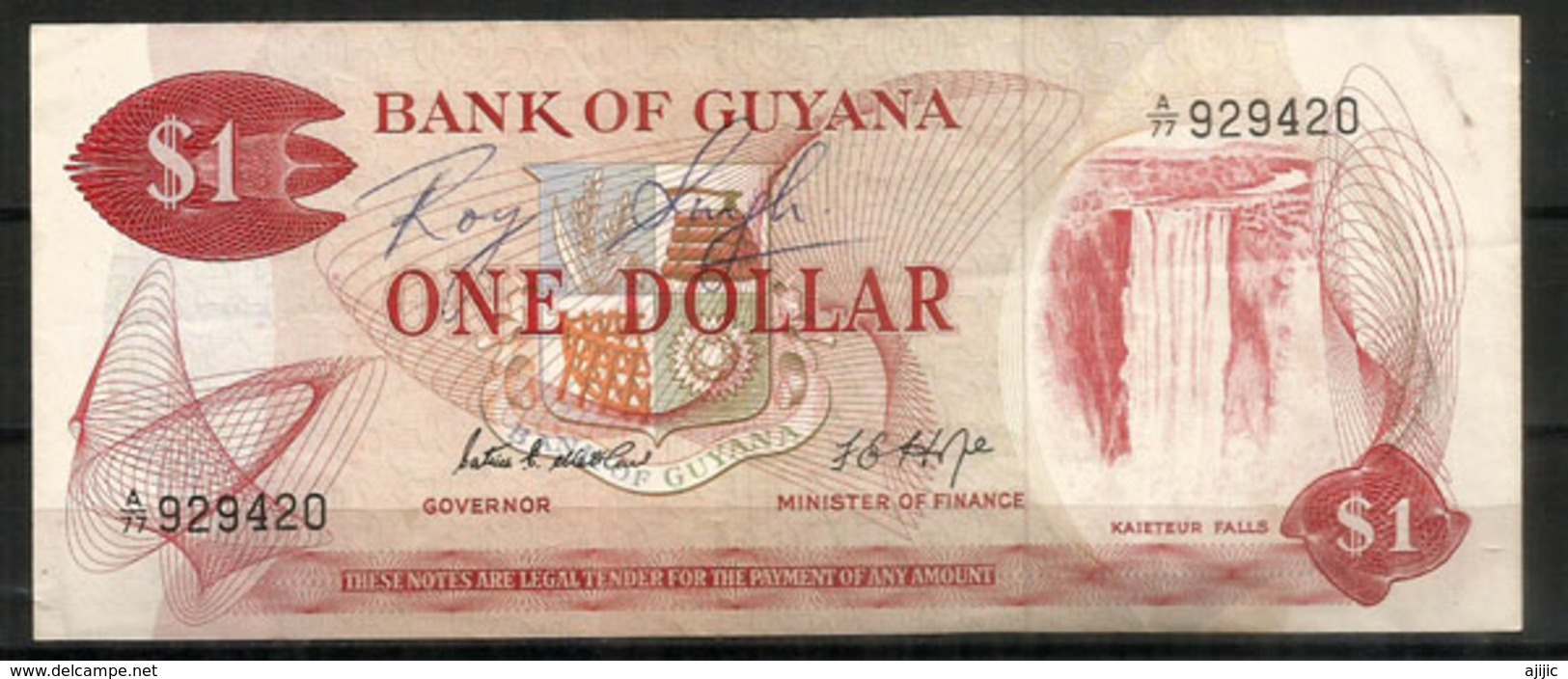 One $  Bank Of Guyana ,  Neuf, UNC - Guyana