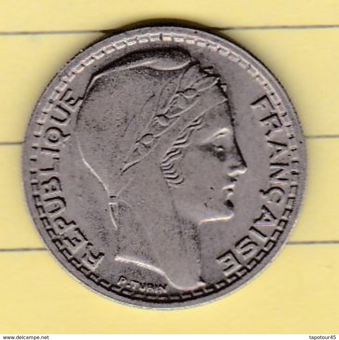 PL 6) 11 >Monnaies & Billets > Monnaies > France > "10 Francs Turin" 1947> Coin Tourné - Abarten Und Kuriositäten