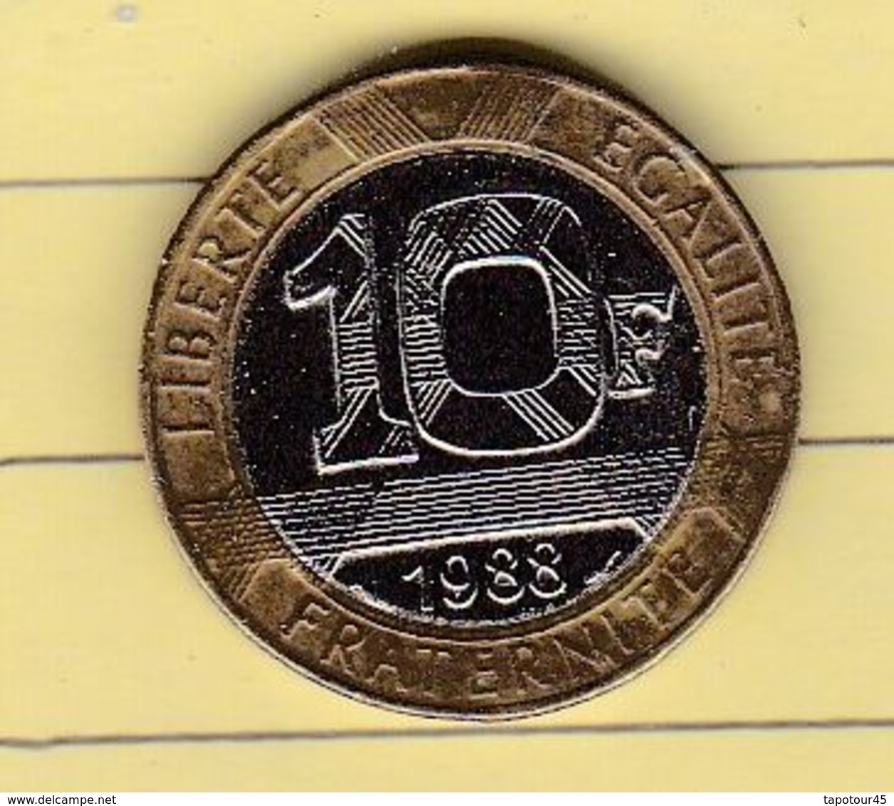 PL 7) 2 > Monnaies & Billets > Monnaies > France > "10 Francs Bastille" 1988 >coin Tourné - Variétés Et Curiosités