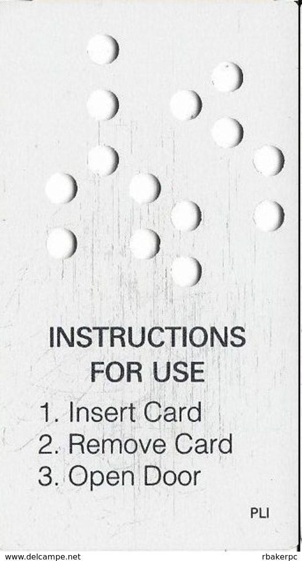 Wyndham El San Juan Hotel & Casino - San Juan Puerto Rico - Small Hard Plastic Punched Hotel Room Key Card - Hotel Keycards