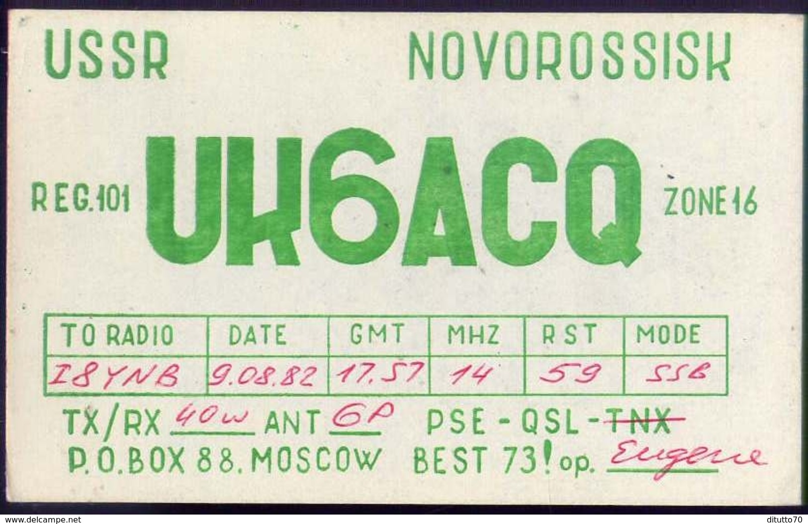 Radio - Novorossisk - Uk6acq - Moscow - Radio Amatoriale