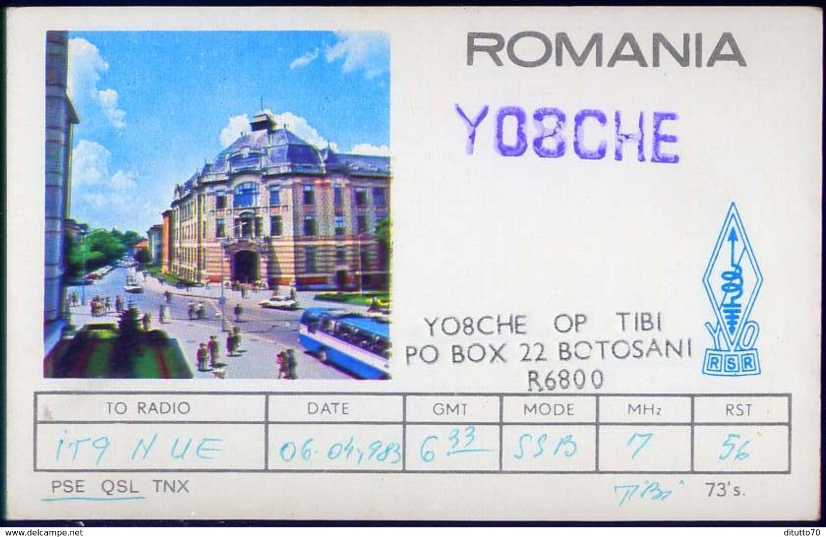 Radio - Romania Y08che - Botosani - Radio Amatoriale
