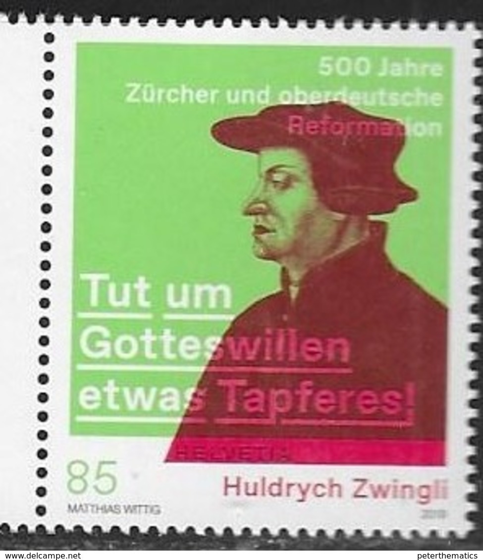 SWITZERLAND, 2019, MNH, JOINT ISSUE WITH GERMANY,  REFORMATION, RELIGION,1v - Joint Issues