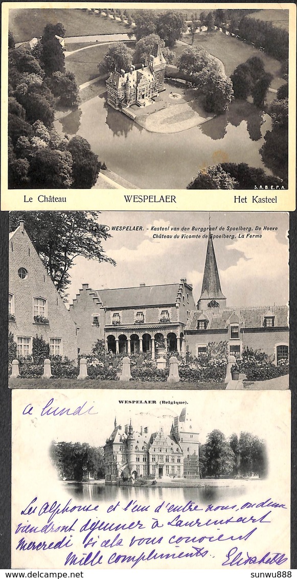 Wespelaer - Lot Of 3 PK's Château Kasteel De Soelberg De Hoeve - Haacht