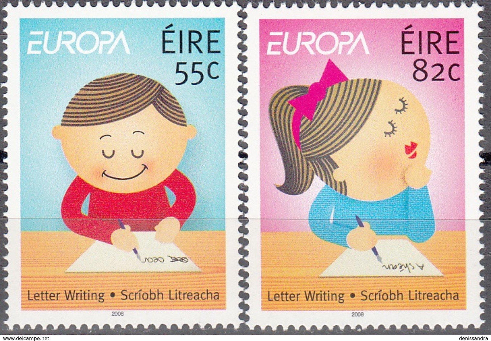 Eire 2008 Michel 1826 - 1827 Neuf ** Cote (2015) 4.25 Euro Europa CEPT La Lettre - Neufs