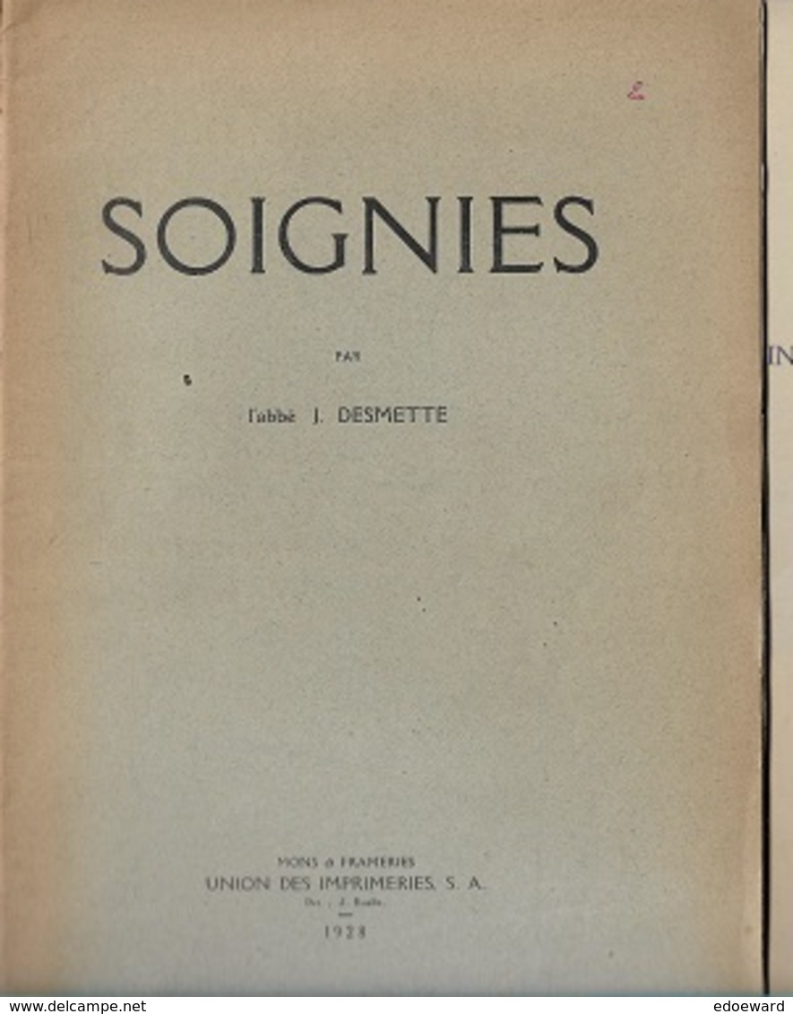 DI/1/ SOIGNIES    1928    14p    Met Fotos - Andere & Zonder Classificatie