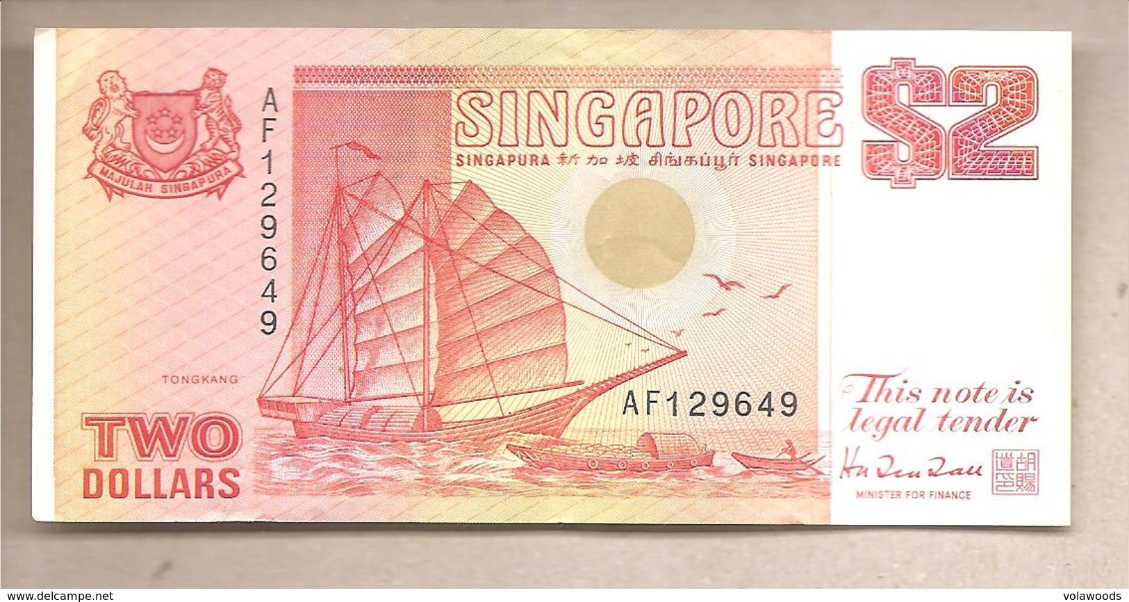 Singapore - Banconota Circolata Da 2 Dollari - P-28 - 1992 - Singapore