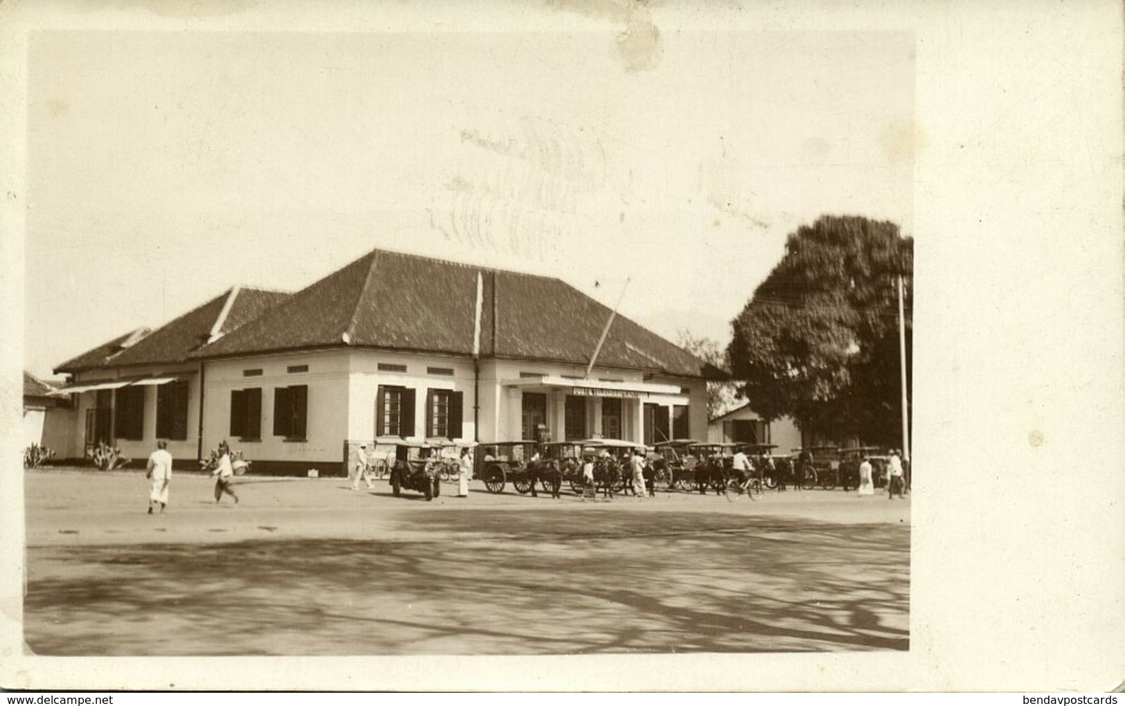 Indonesia, JAVA MALANG, Post And Telegraph Office (1920s) RPPC Postcard - Indonesia