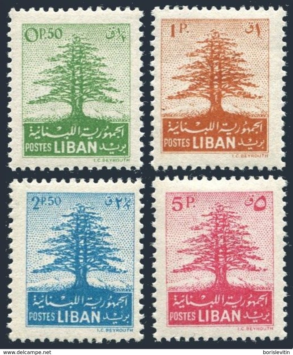 Lebanon 256-259,lightly Hinged.Michel 463-266. Cedar Of Lebanon,1952. - Lebanon