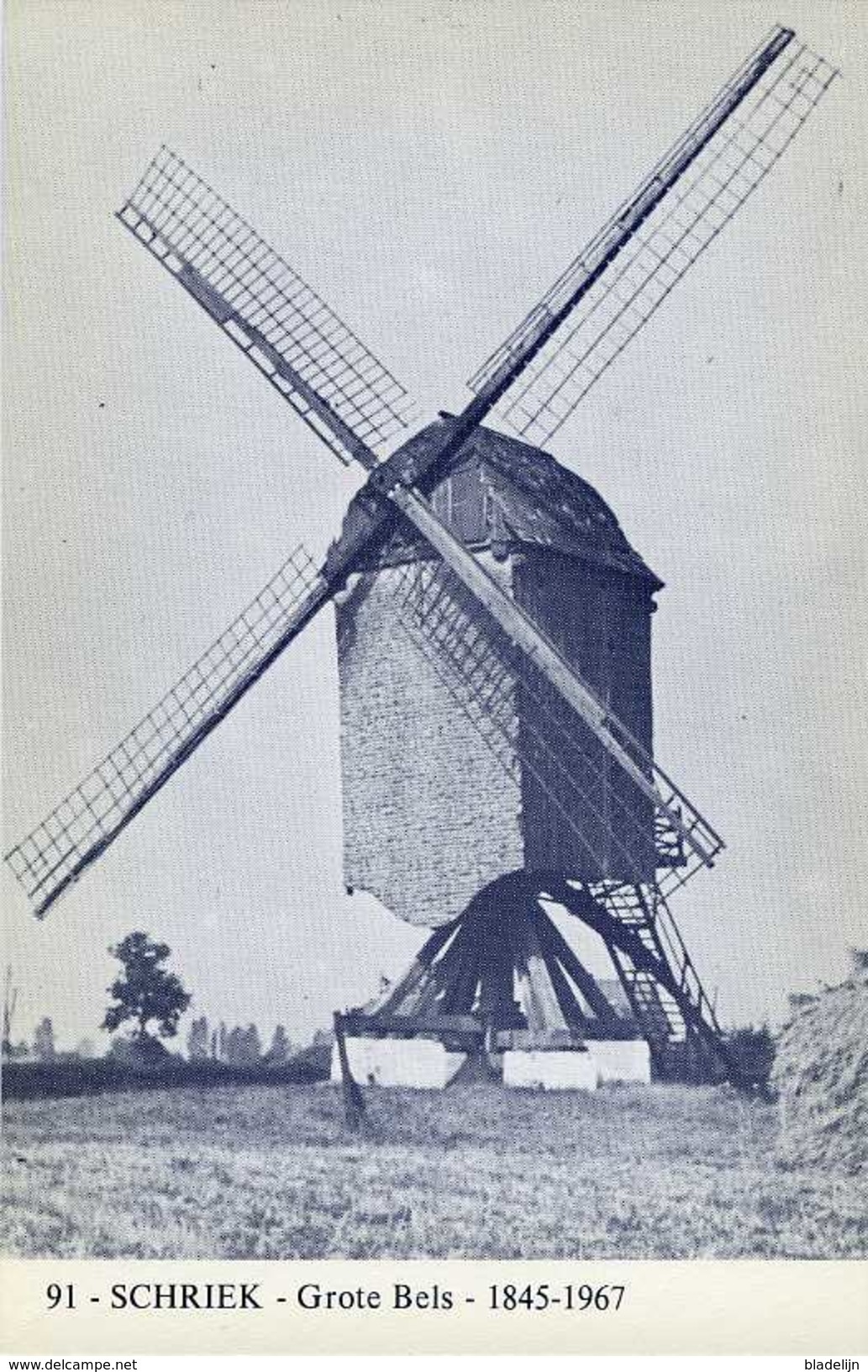 SCHRIEK / Heist O.d. Berg (Antw.) - Molen/moulin - Blauwe Kaart Ons Molenheem Van Molen De Grote Bels, Ingestort In 1967 - Heist-op-den-Berg