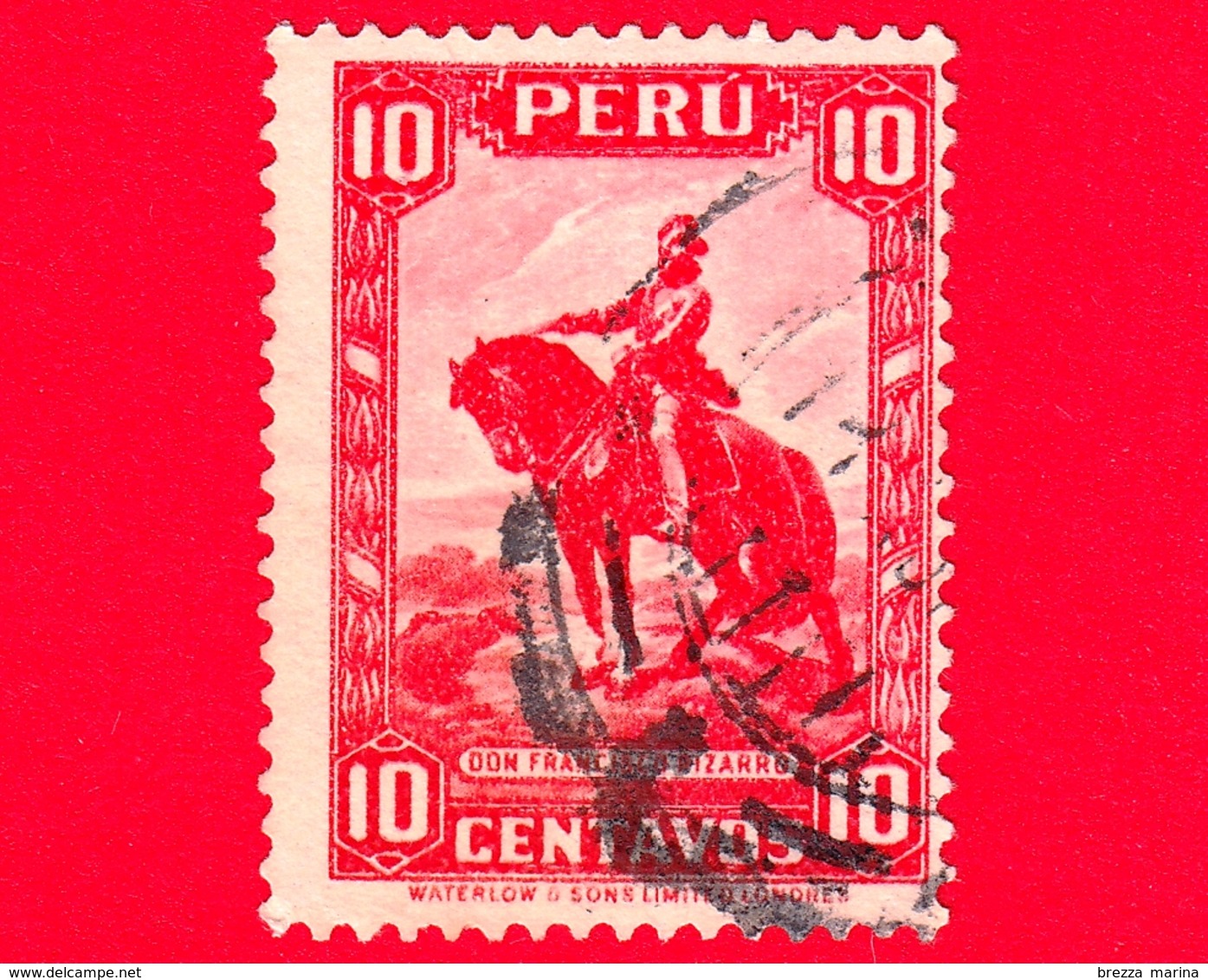 PERU - Usato - 1934 - Personalità - Francisco Pizarro - 10 - Perù