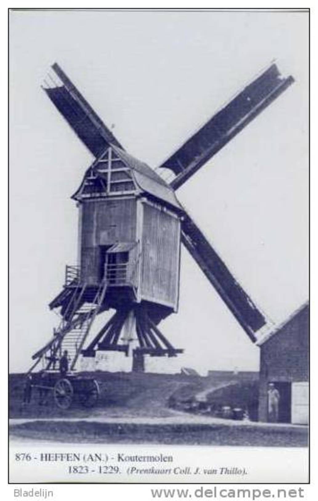 HEFFEN ~ Mechelen (Antw.) - Molen/moulin - Blauwe Prentkaart Ons Molenheem V.d. Gewezen Koutermolen (naar Oude Foto) - Malines