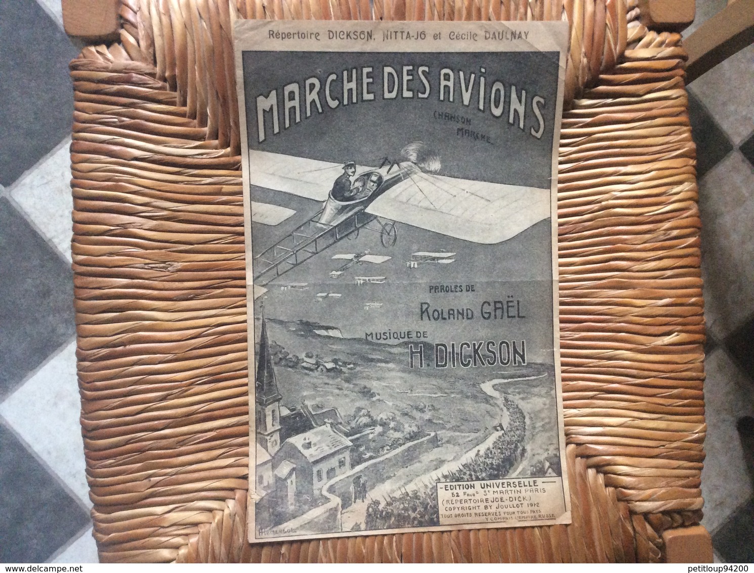 MARCHE DES AVIONS *Roland Gaël *H.Dickson  CHANSON-MARCHE - Partitions Musicales Anciennes