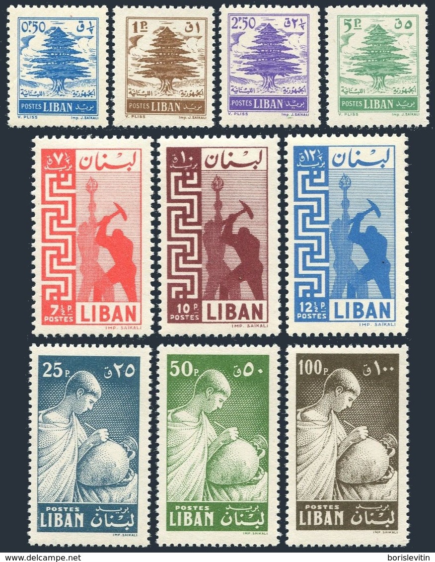 Lebanon 315-324,MNH.Mi 601-610. Cedar,Worker-Miners,Ancient Potter,1957. - Lebanon