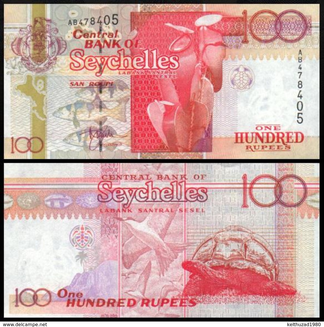 SEYCHELLES 100 RUPIY P.39 1998 UNC - Seychellen