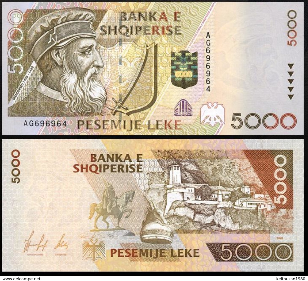 ALBANIA 5000 LEK 1996 UNC P.66a - Yougoslavie