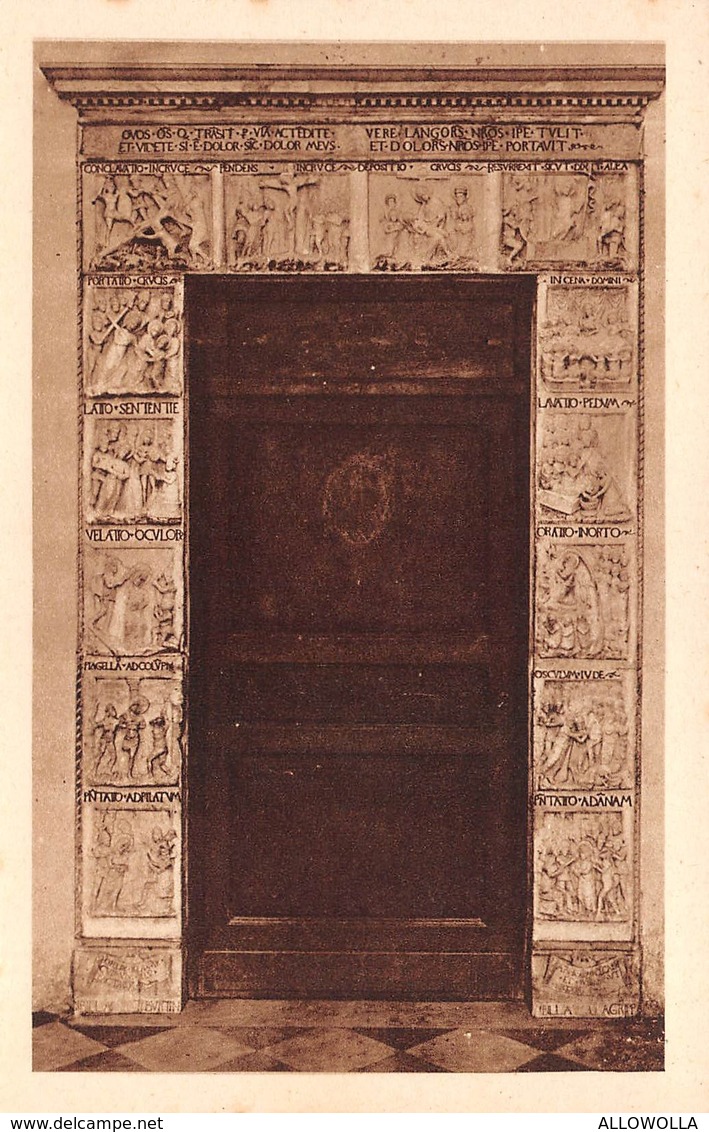 4851 "ABBAZIA DI S. MARTINO DELLE SCALE DI PALERMO-PORTA LAT. DELLA CHIESA-BASS. DEL 1393"- CART. POST. ORIG. NON SPED. - Altri & Non Classificati