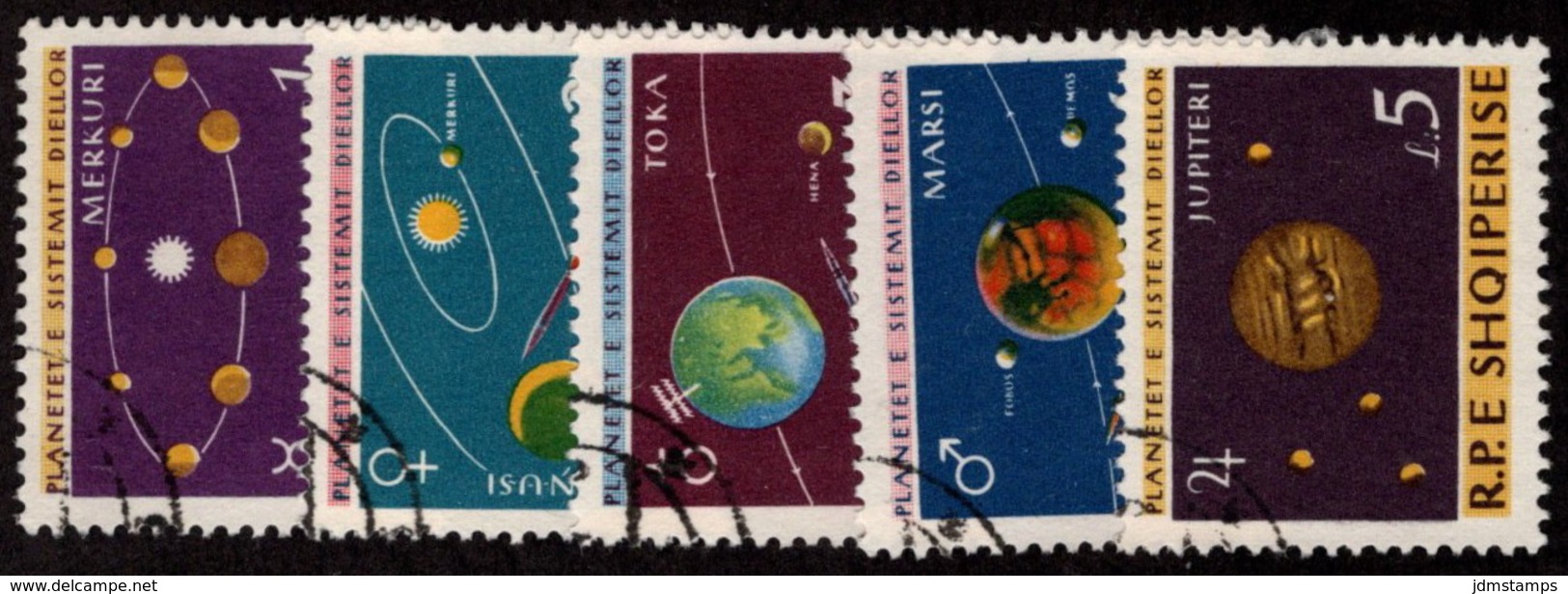 ALB SC# 777-85 U 1964 Planets CV $5.65 - Albania