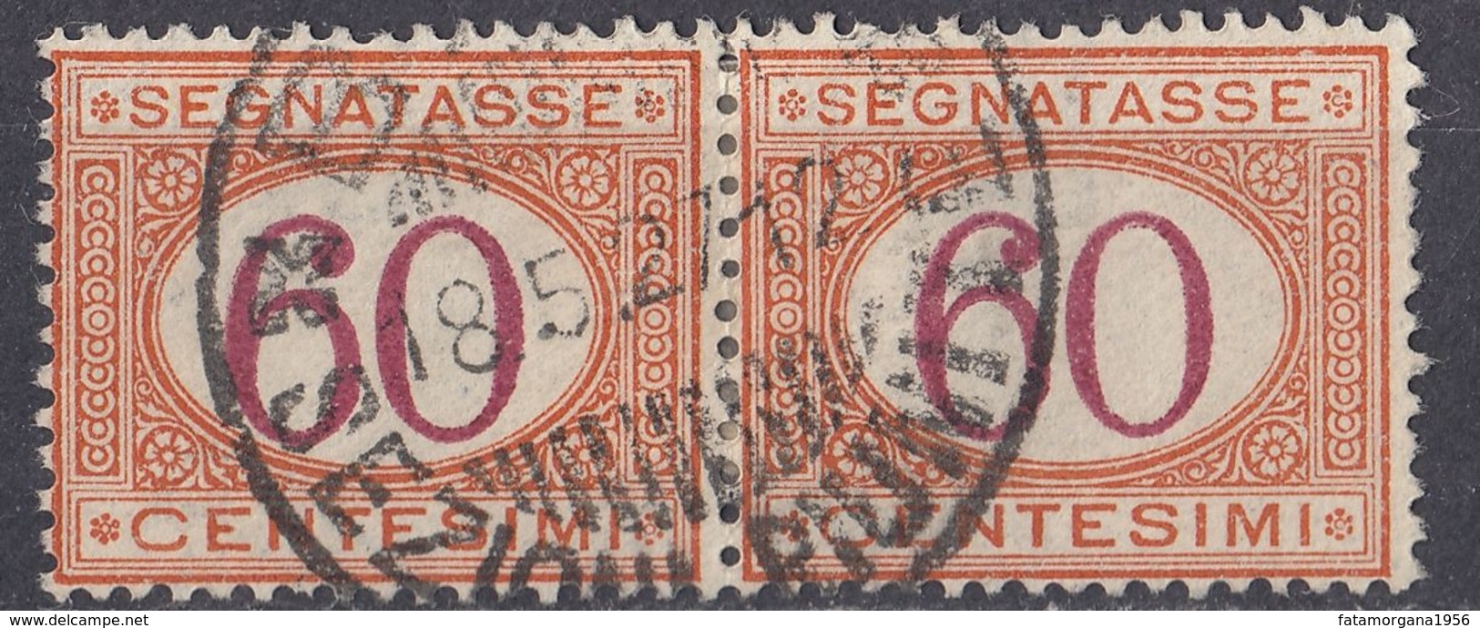 ITALIA - 1870 - Coppia Di Yvert Segnatasse 11, Usati, Come Da Immagine. - Portomarken