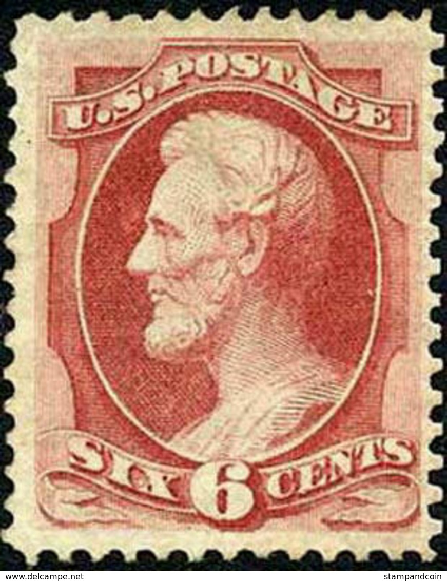 US #137 Grilled Issue XF Mint No Gum 6c Lincoln From 1870 - Unused Stamps