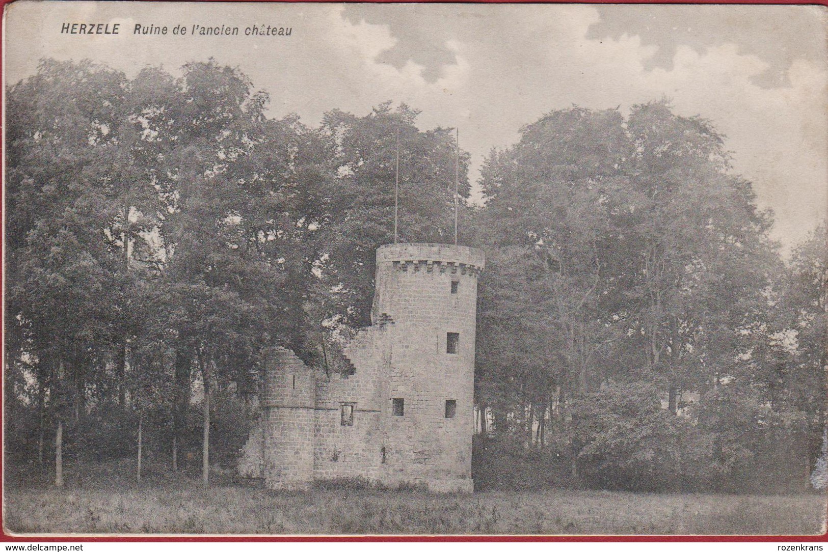 Herzele Ruine De L' Ancien Chateau Kasteel Burcht ZELDZAAM (vochtschade ? Zie Beschrijving) - Herzele