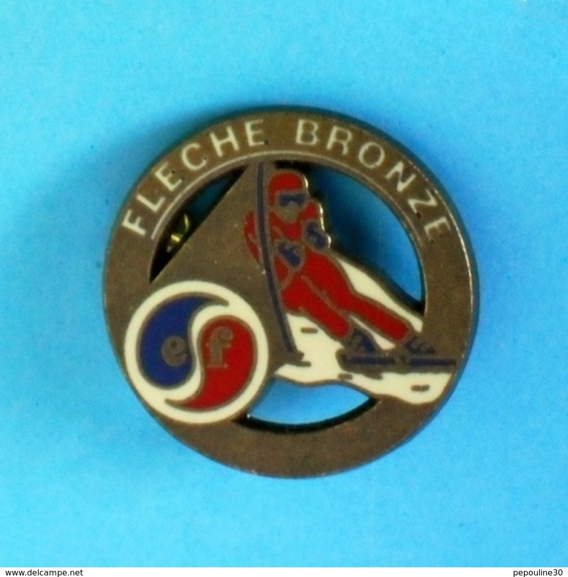 1 BROCHE //  ** ESF / ÉCOLE DU SKI FRANÇAIS / FLÈCHE De BRONZE ** . (BERAUDY) - Sports D'hiver