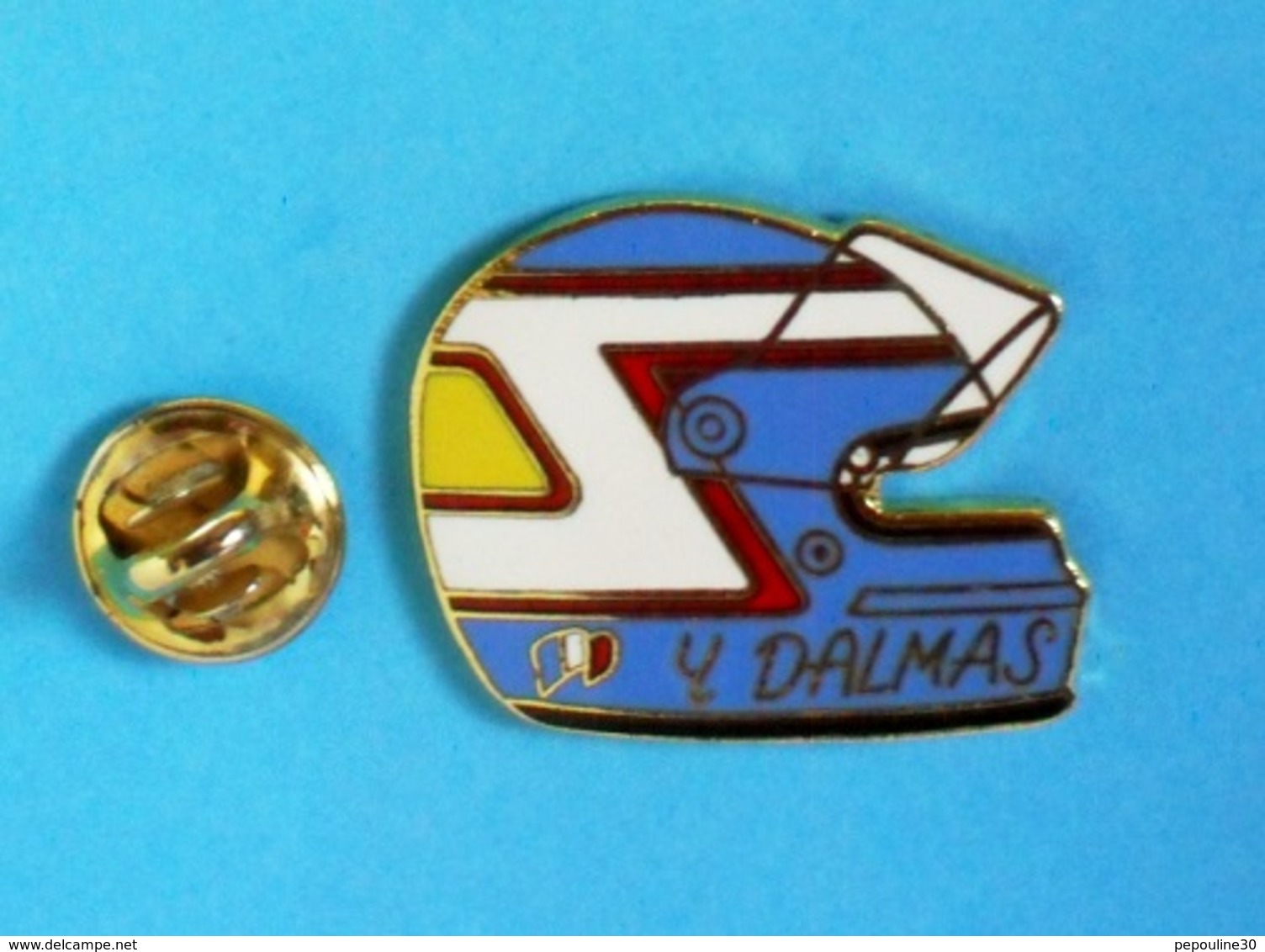 1 PIN'S // ** CASQUE / YANNICK DALMAS ** . (SAGGAY) - F1