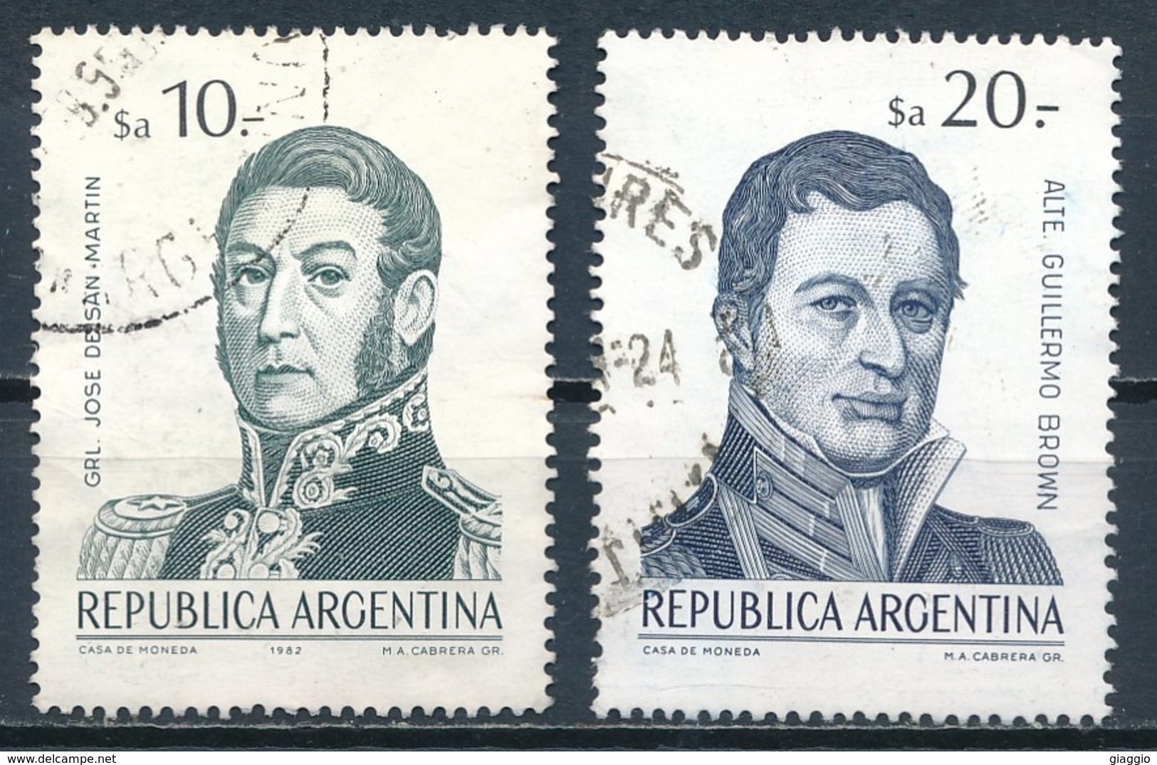 °°° ARGENTINA - Y&T N°1374/75 - 1983 °°° - Usados