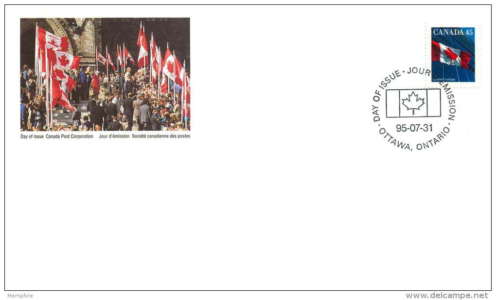 1995  45&cent;  Flag Definitive   Sc 1361  Single - 1991-2000
