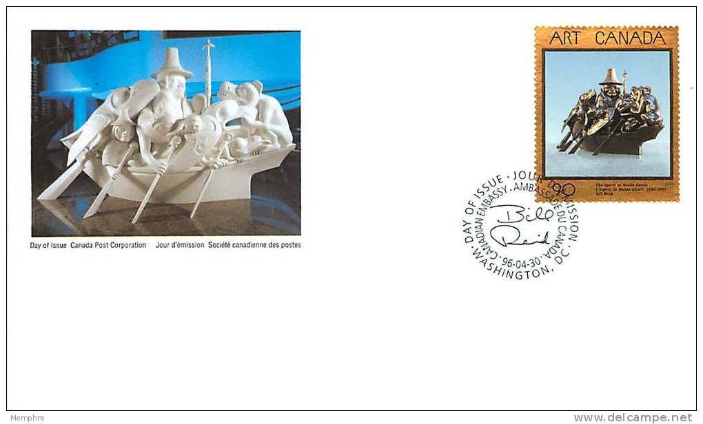 1996 Canadian Art: West Coast Indian Sculpture: The Spirit Of Haida Gwaii  Sc 1602 - 1991-2000