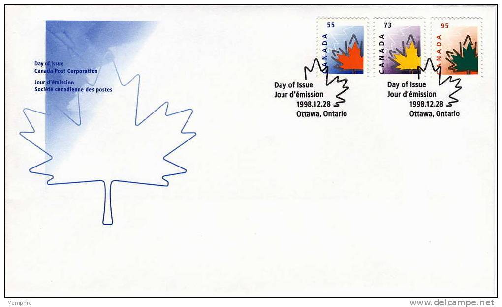 1998  Stylized Maple Leaft  Sc 1684-6 - 1991-2000