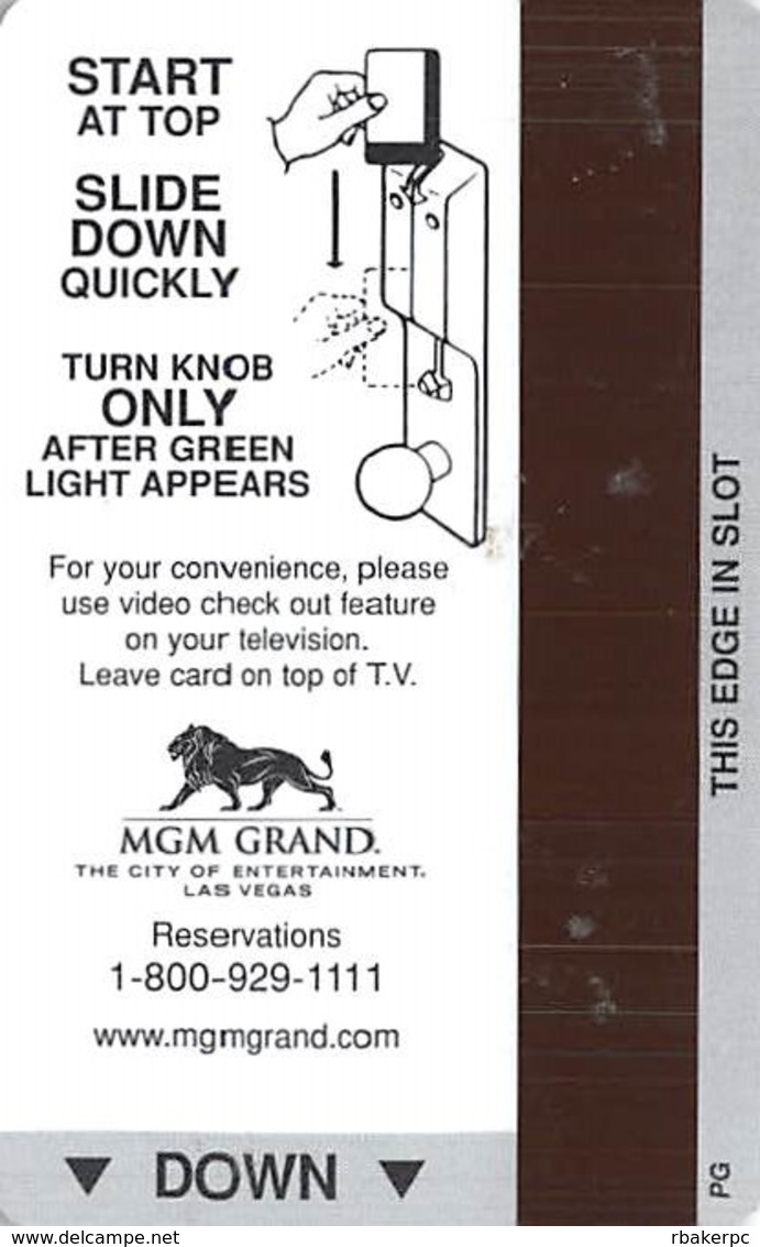 MGM Grand Casino - Las Vegas, NV - Hotel Room Key Card - Hotel Keycards