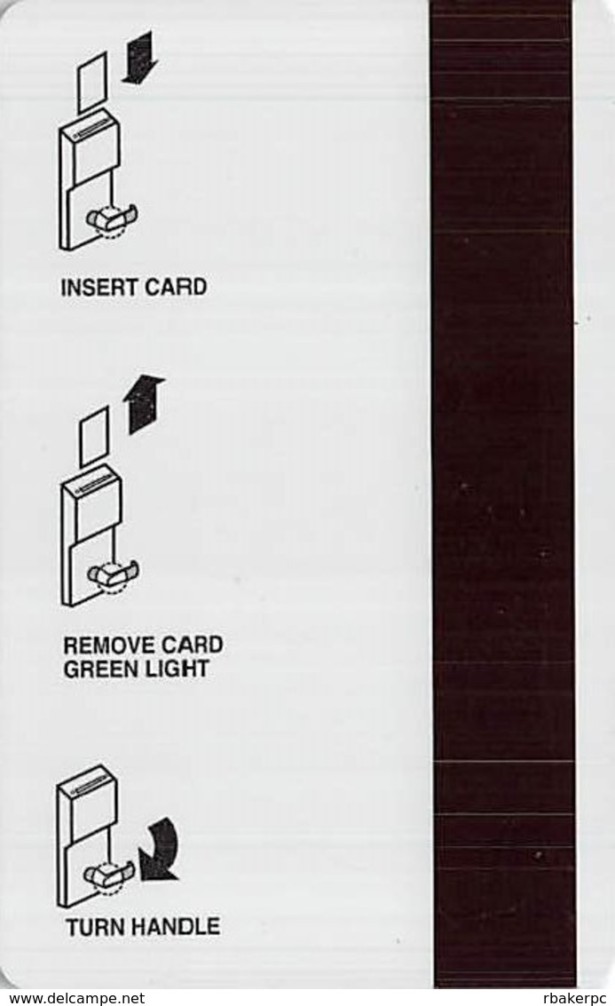 Trump Marina Casino - Atlantic City NJ - Hotel Room Key Card With NO Space Between Picture And "TURN HANDLE" - Hotel Keycards