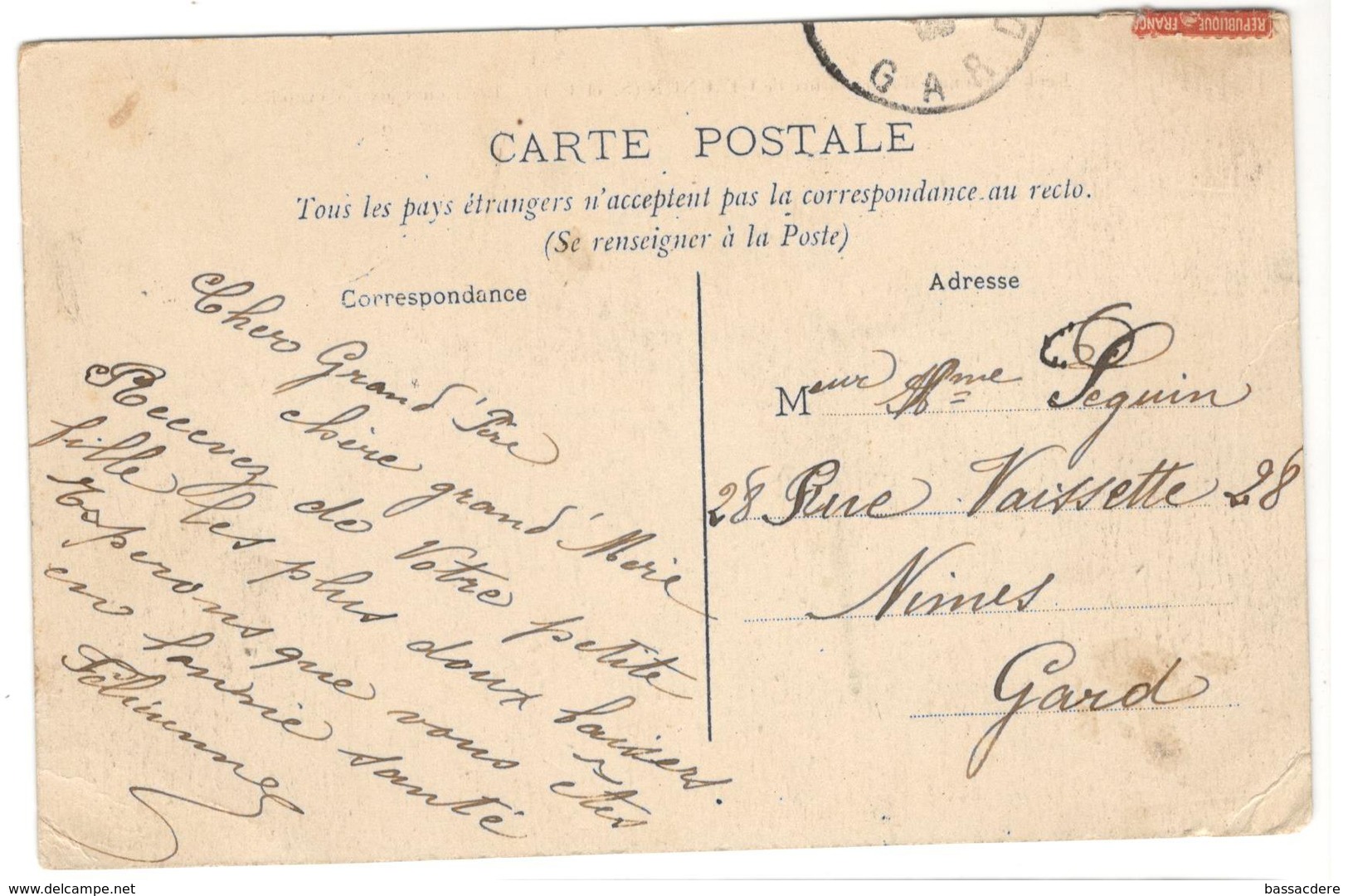 20127 - Ambulant PARIS A GRANVILLE - 1877-1920: Periodo Semi Moderno