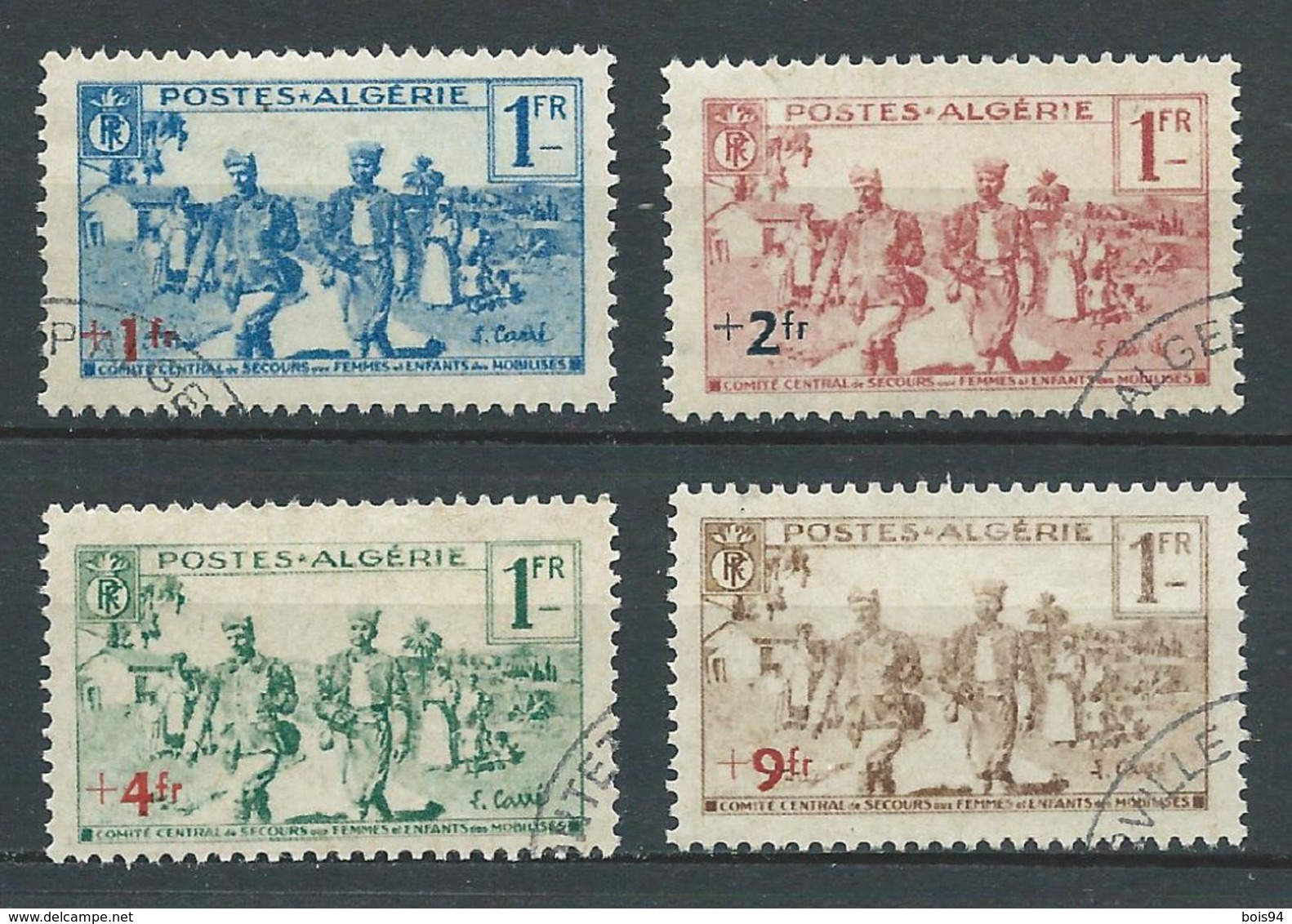 ALGERIE 1939 . Série N°s 159 à 162 . Oblitérés. - Used Stamps