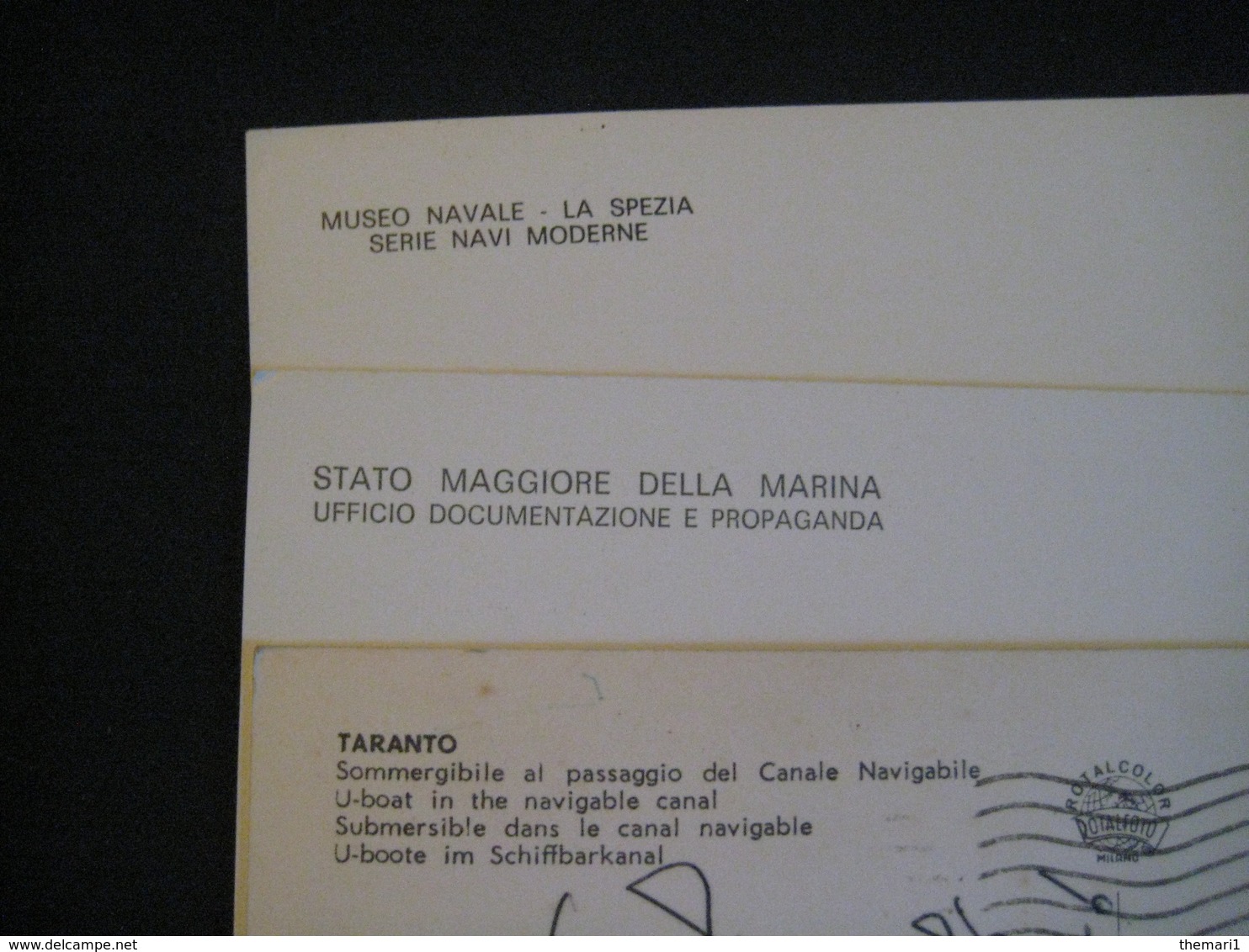 3 CARTOLINE TEMA SOTTOMARINO SUBMARINE SOUS-MARIN (UNA VIAGGIATA) - Sous-marins