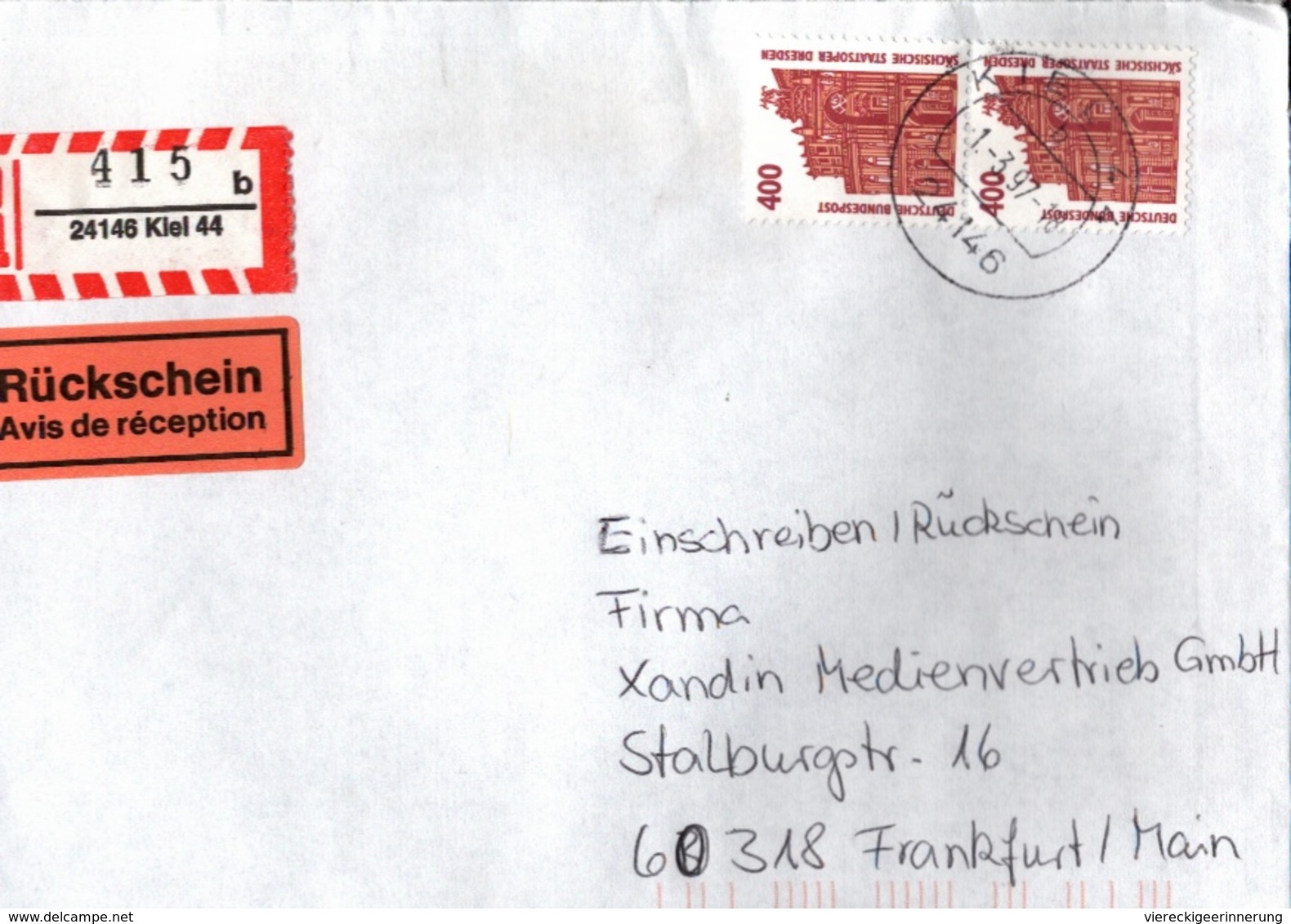 ! 3 Einschreiben 1994-1997 , Mit  R-Zettel  Aus 24146 Kiel , Schleswig-Holstein - R- & V- Labels