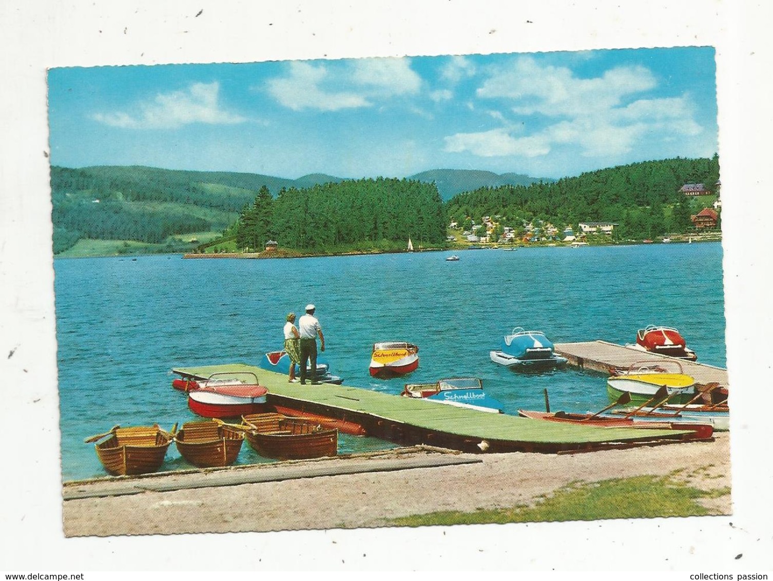 Cp, Allemagne , SCHLUCHSEE ,  Hochschwarzwald , 930 M ü. M.  Vierge ,  Ed. Kruger ,  Bateaux - Schluchsee