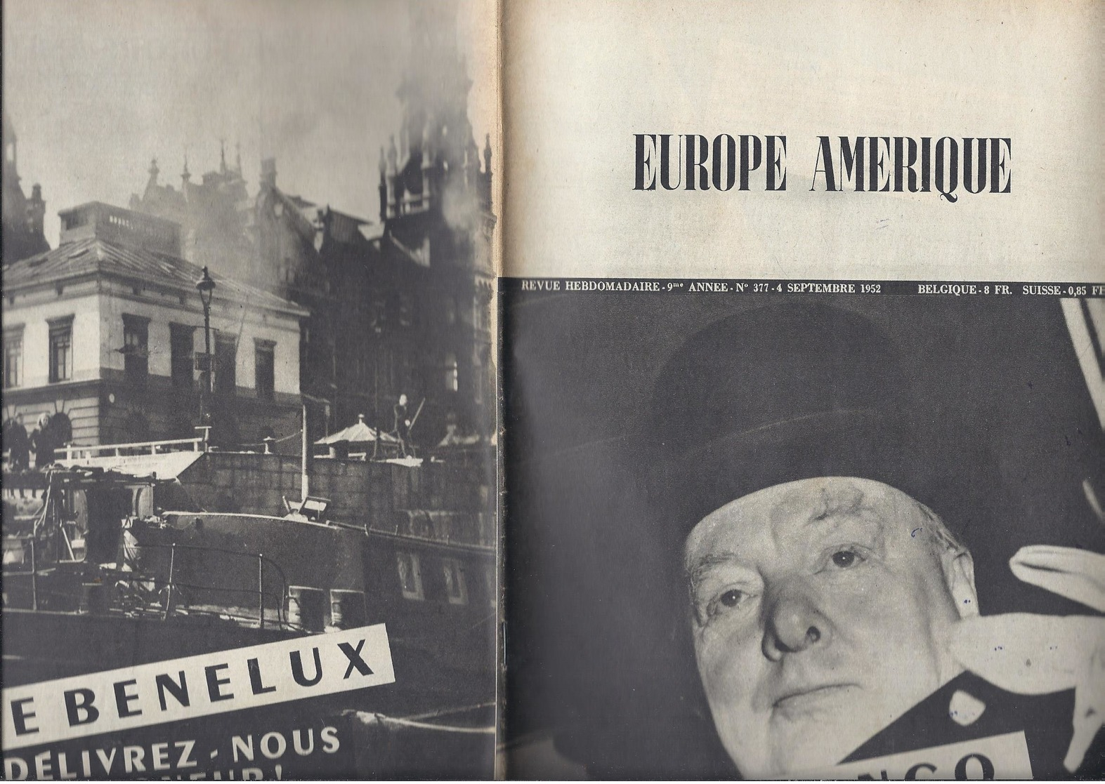 1952 EUROPE AMERIQUE - HOLLAND 4 P. MEXIQUE 5 P. P.S.C. 3 P. RADIESTHESIE 5 P. AFFAIRE AUERBACH 4 P. JAPON 3 P. CONGO H - History