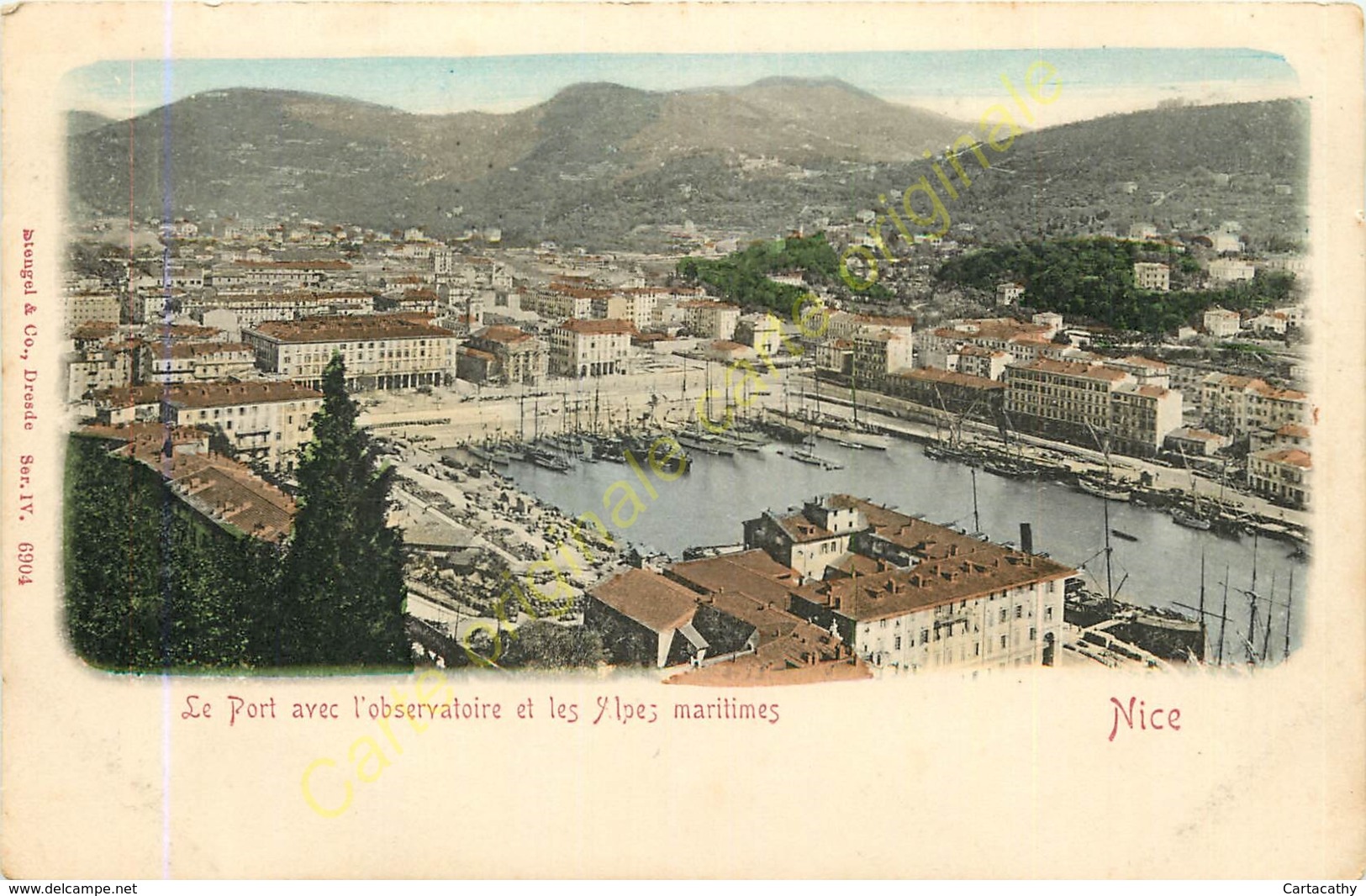 06.  NICE . Le Port Avec L'Observatoire Et Les Alpes Maritimes . - Autres & Non Classés