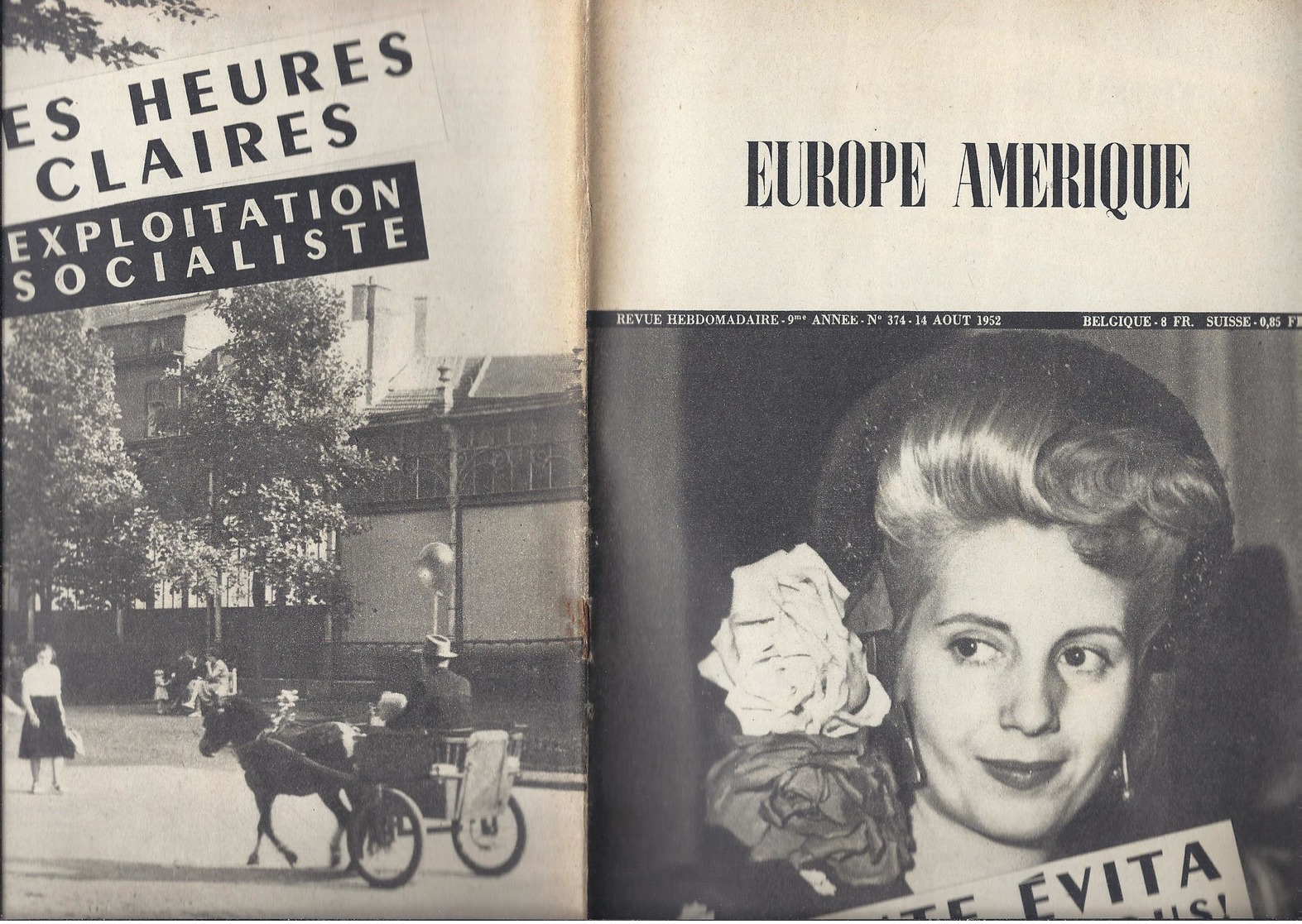 1952 EUROPE AMERIQUE - LE CRAPOUILLOT 5 P. SCANDALE SOCIALISTE A SPA 4 P. EVITA PERON 5 P. MOSSADECH 4 P ESPIONNAGE USSR - Geschiedenis