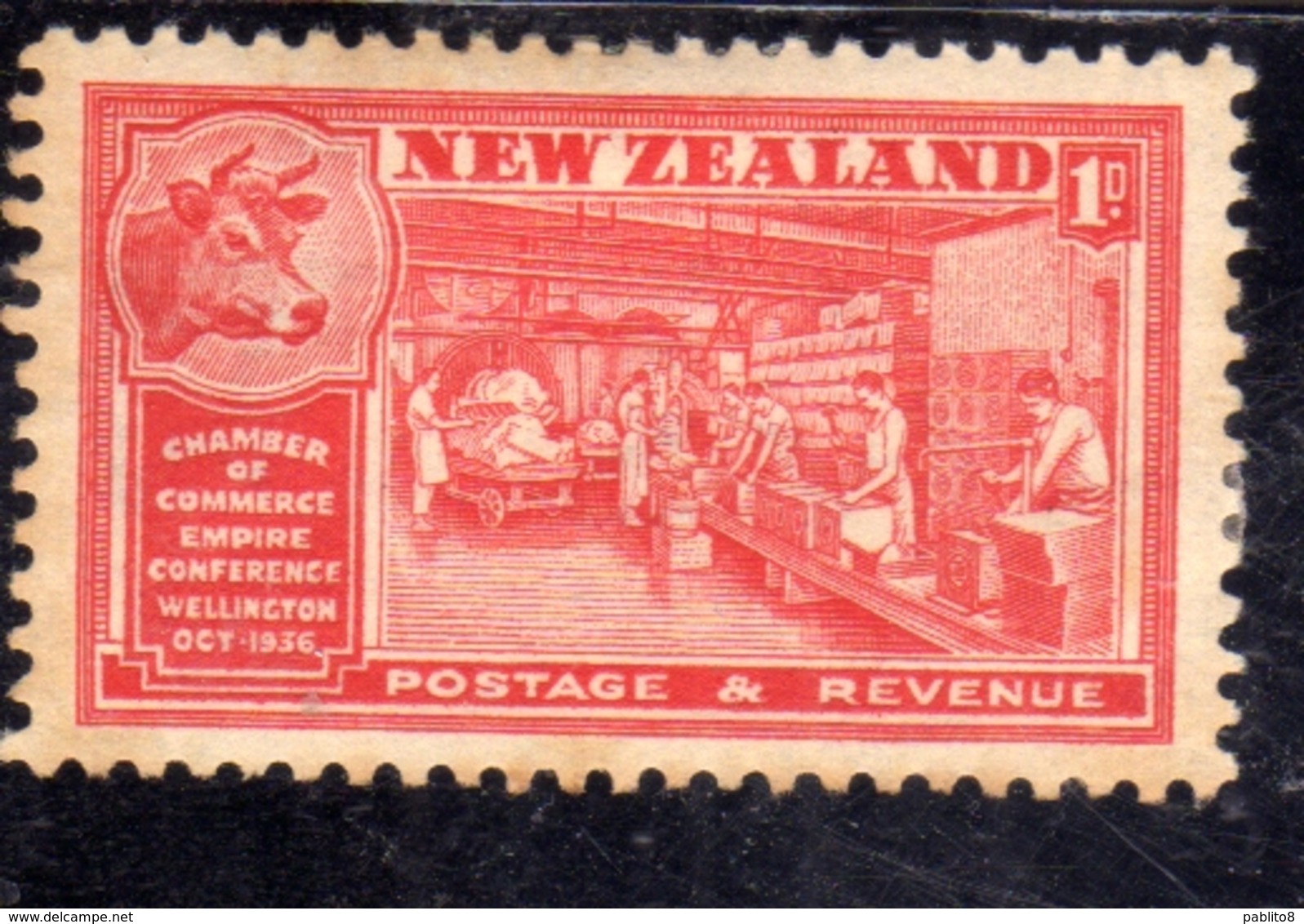 NEW ZEALAND NUOVA ZELANDA 1936 BUTTER INDUSTRY 1p MH - Ungebraucht