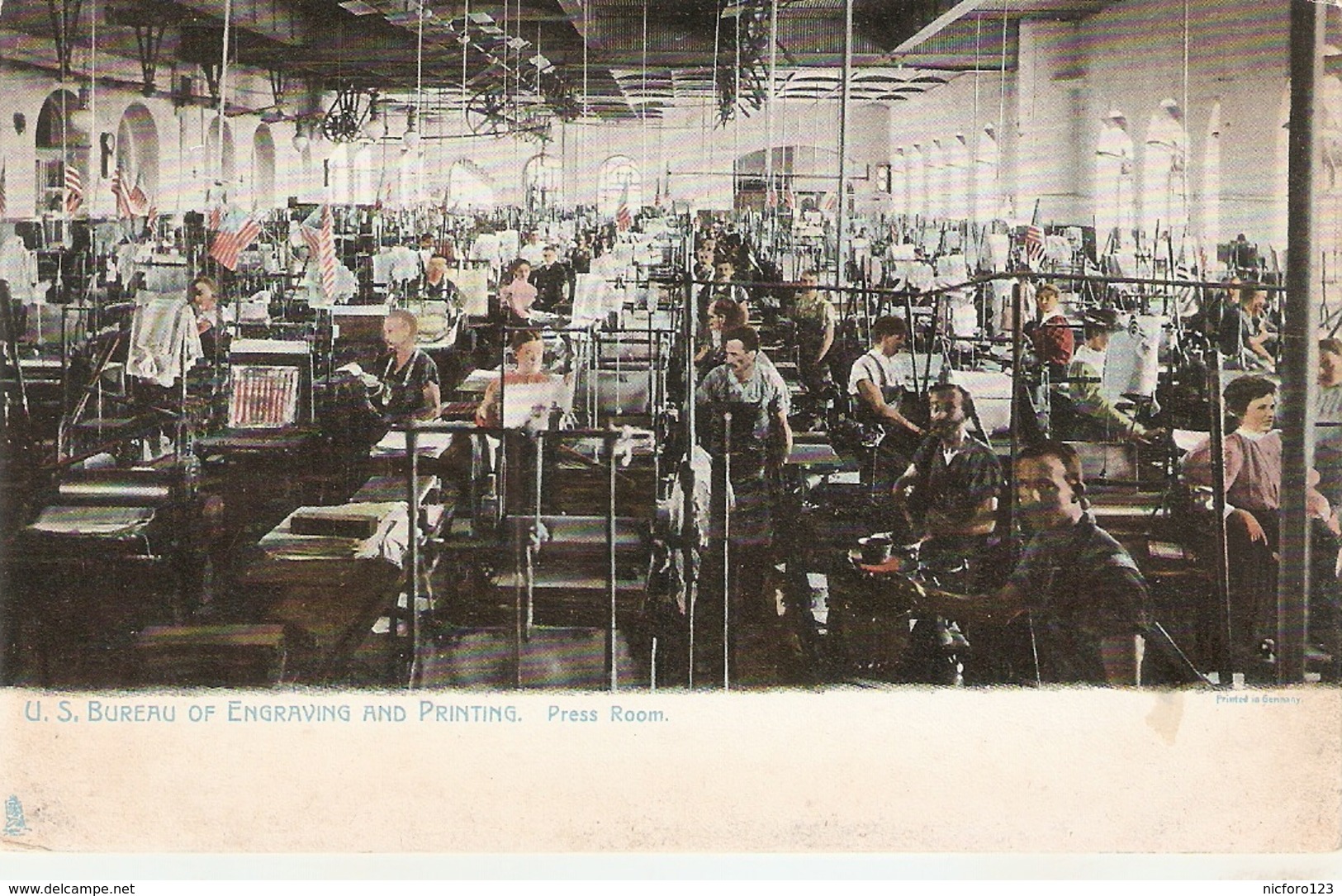 "U.S. Bureau And Printing.Press Room"  Tuck Postcard Series # 2334 - Tuck, Raphael