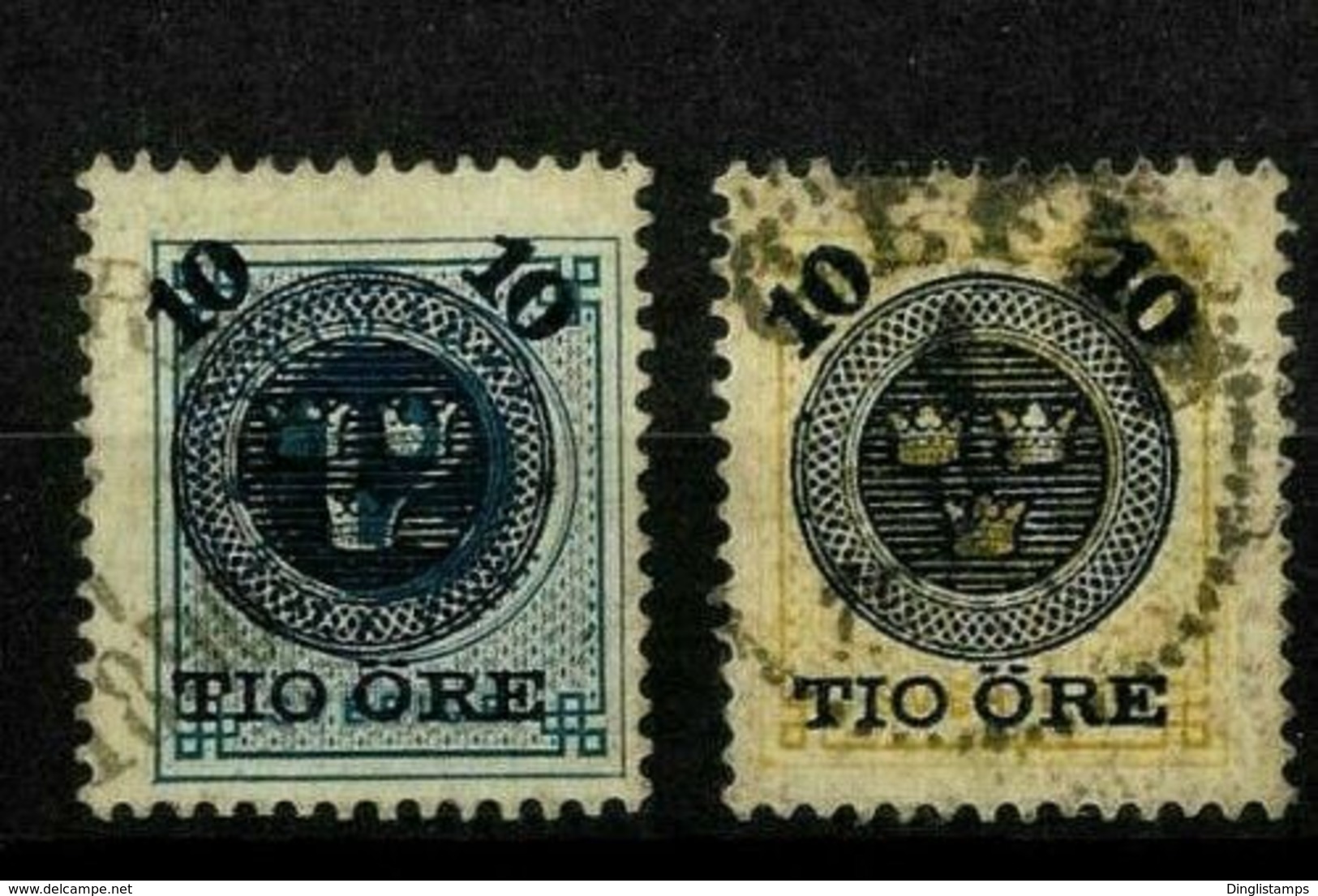 SWEDEN - 1889 NUMERALS OVERPRINTS - Used Stamps