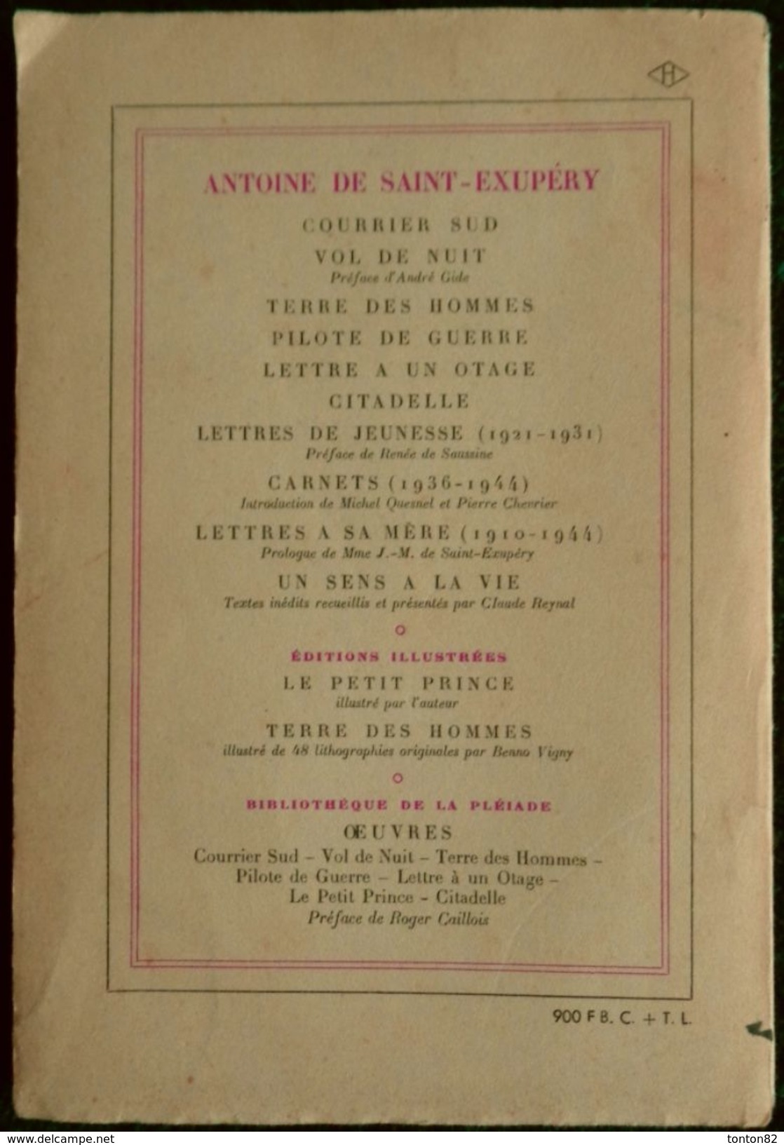 Antoine De Saint-Exupéry - CITADELLE - Nrf / Gallimard - ( 1956 ) . - Autres & Non Classés