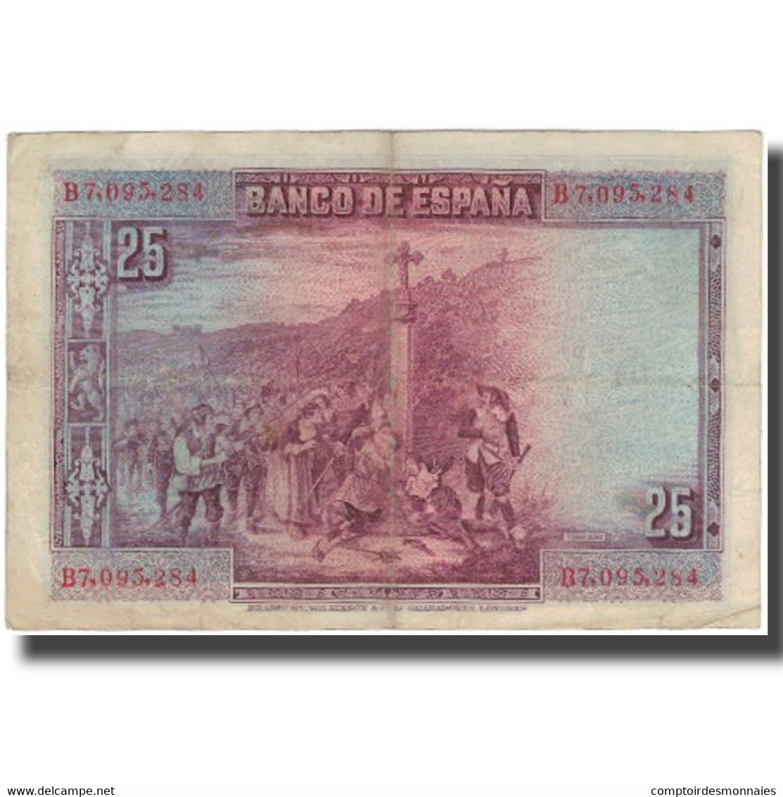 Billet, Espagne, 25 Pesetas, 1928-08-15, KM:74b, TTB - 1-2-5-25 Peseten