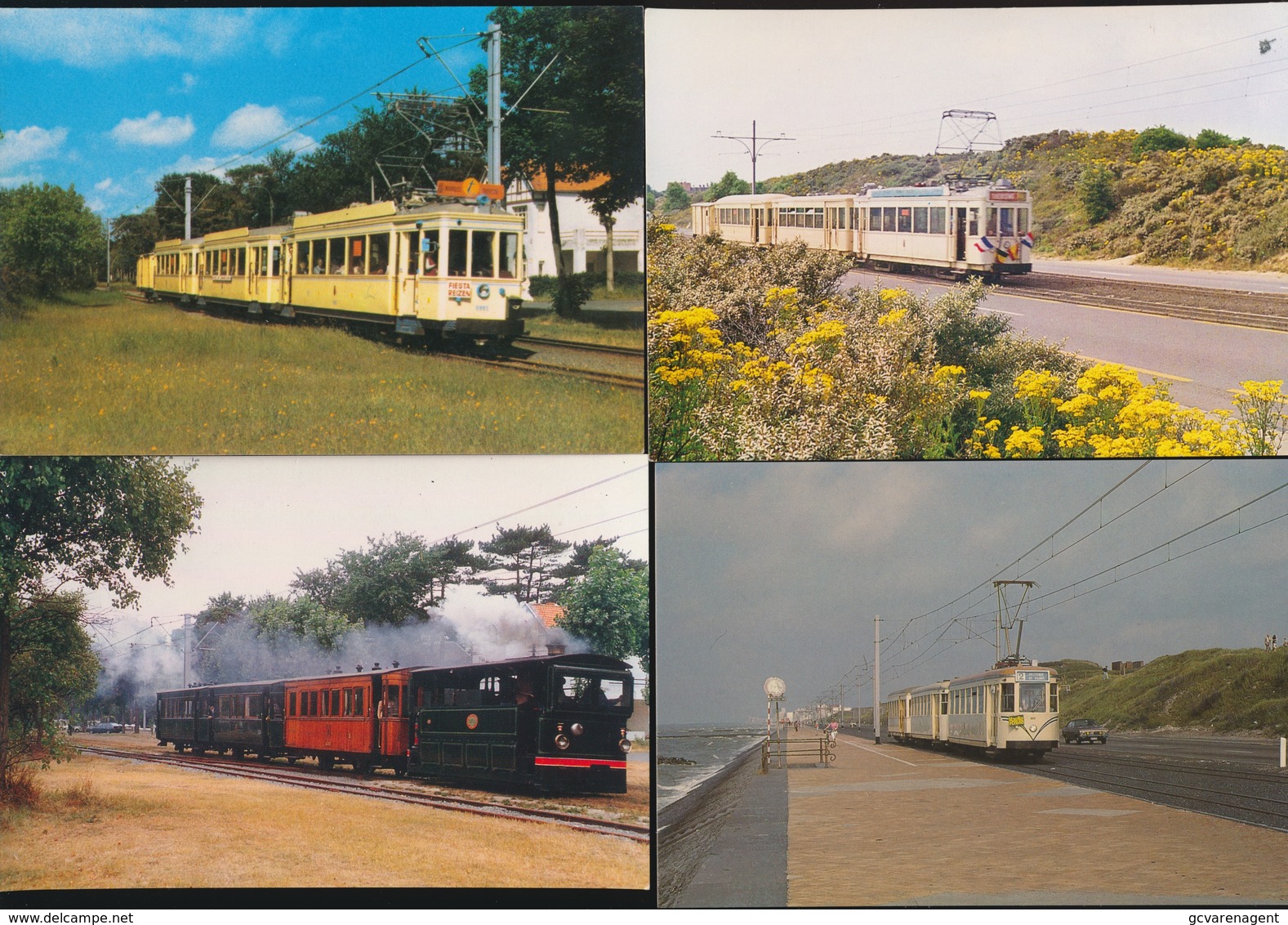 4 KAARTEN KUSTTRAMS  2 SCANS - Tramways